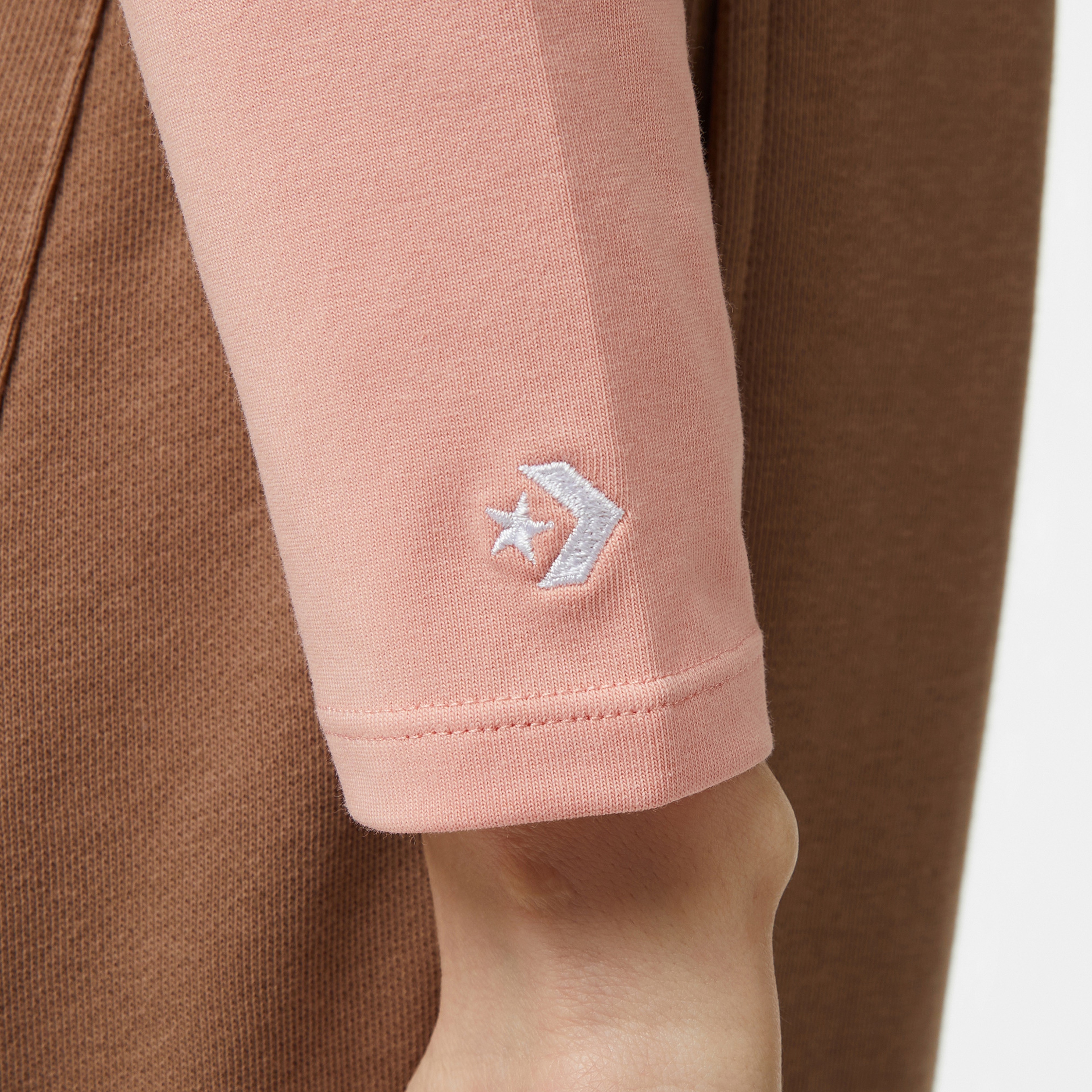 Converse Twist Front Kadın Uzun Kollu Pembe T-Shirt