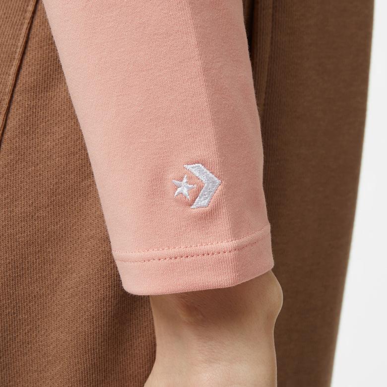 Converse Twist Front Kadın Uzun Kollu Pembe T-Shirt
