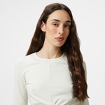 Converse Twist Front Kadın Uzun Kollu Krem T-Shirt