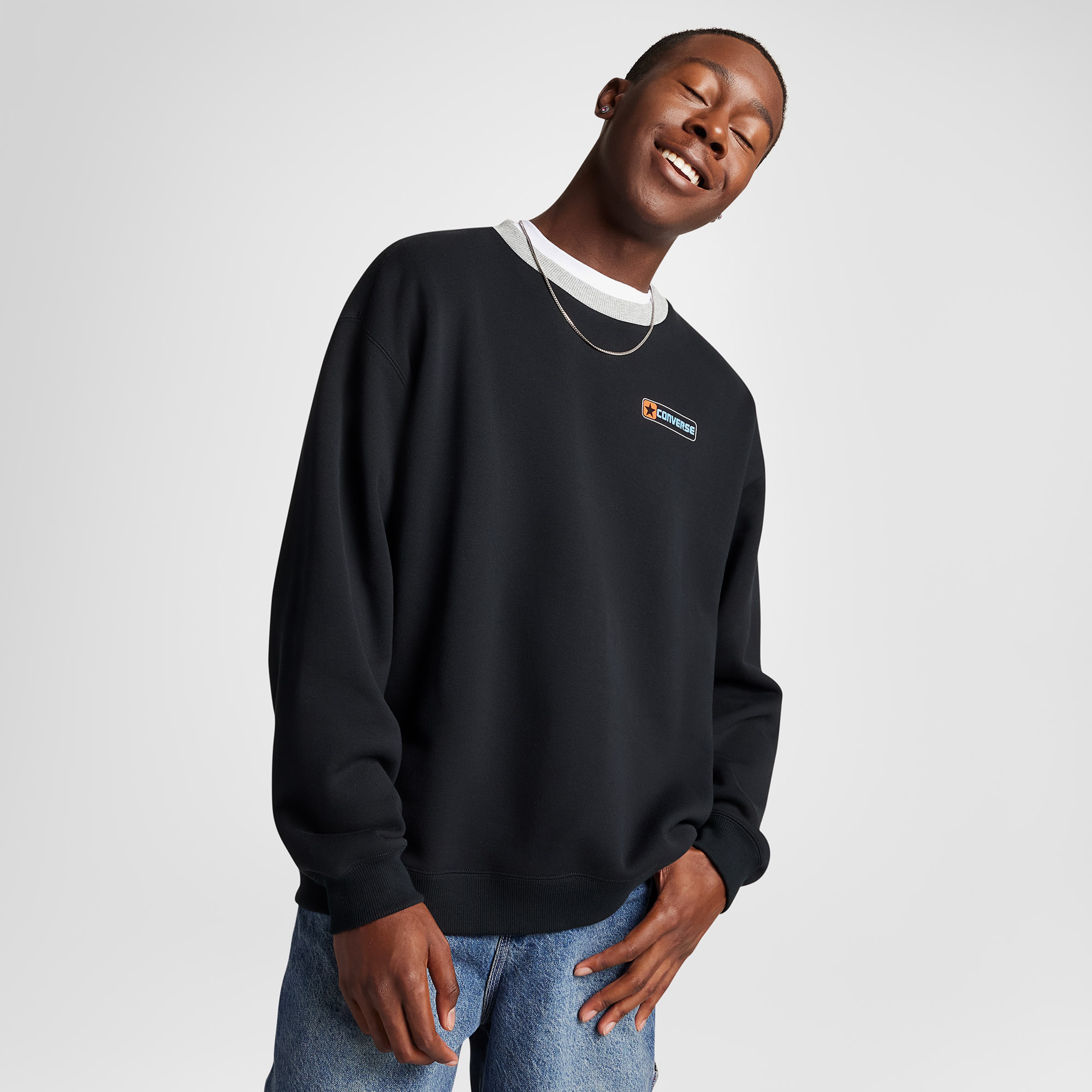 Converse Erkek Siyah Sweatshirt