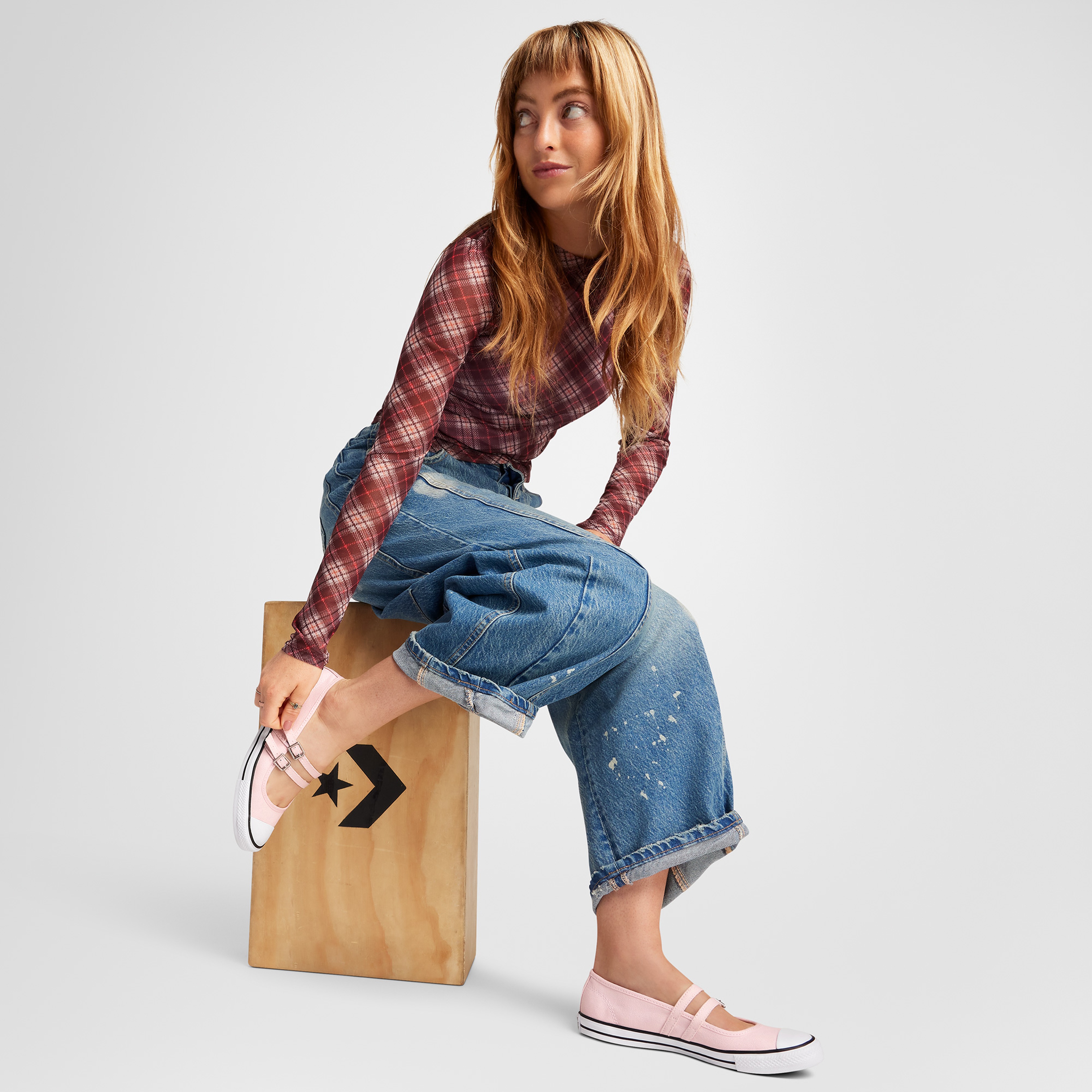 Converse Chuck Taylor All Star Dainty Mary Jane Slip On Kadın Pembe Terlik