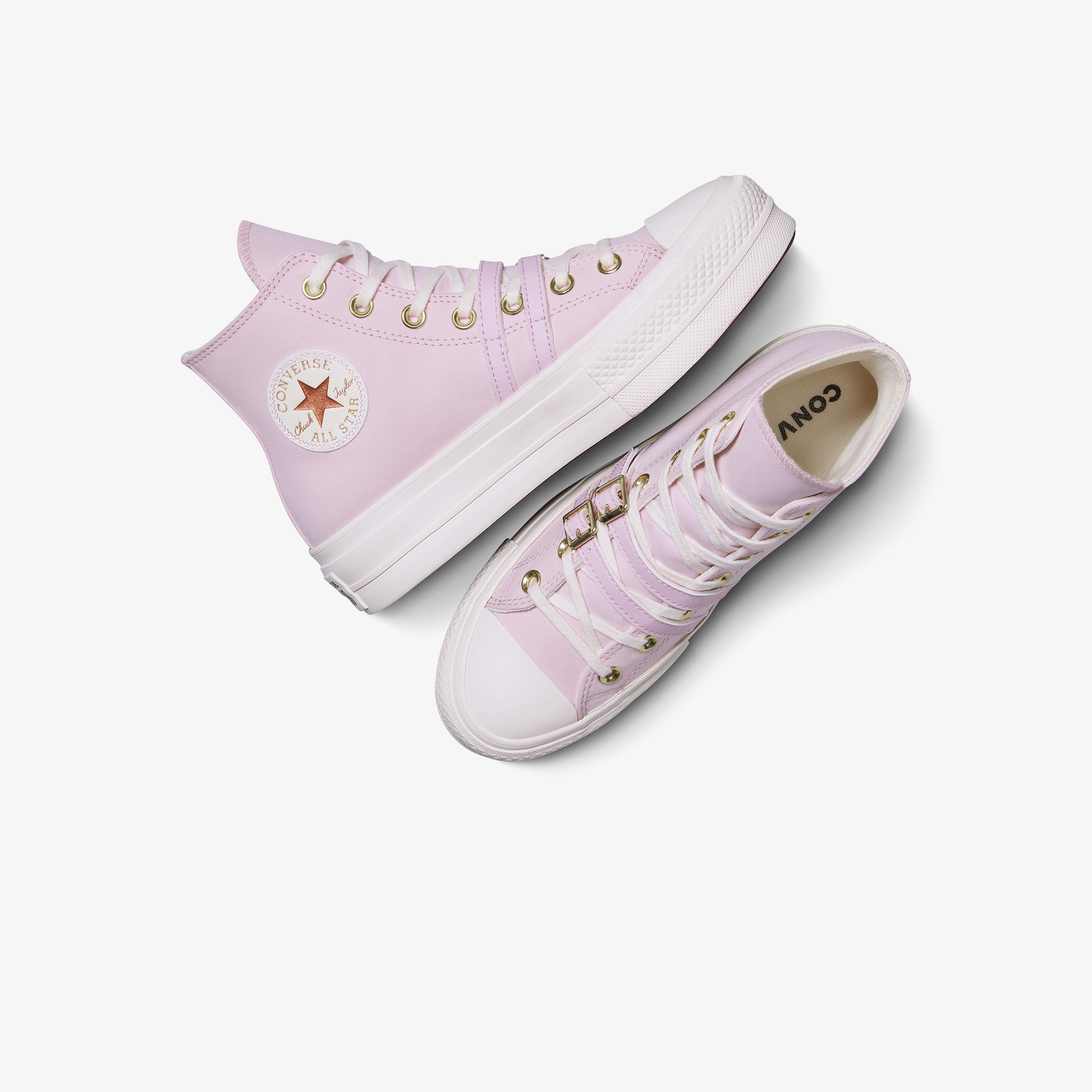 Converse Chuck Taylor All Star Lift Platform Buckle Kadın Pembe Sneaker