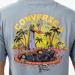 Converse Skeleton Party Erkek Mavi T-Shirt