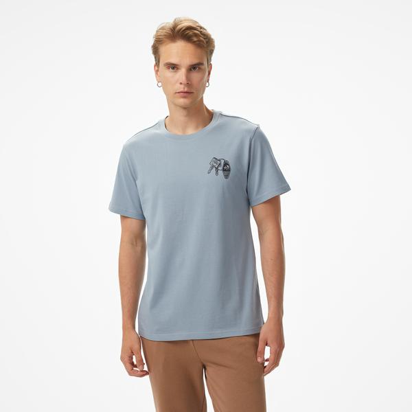 Converse Skeleton Party Erkek Mavi T-Shirt