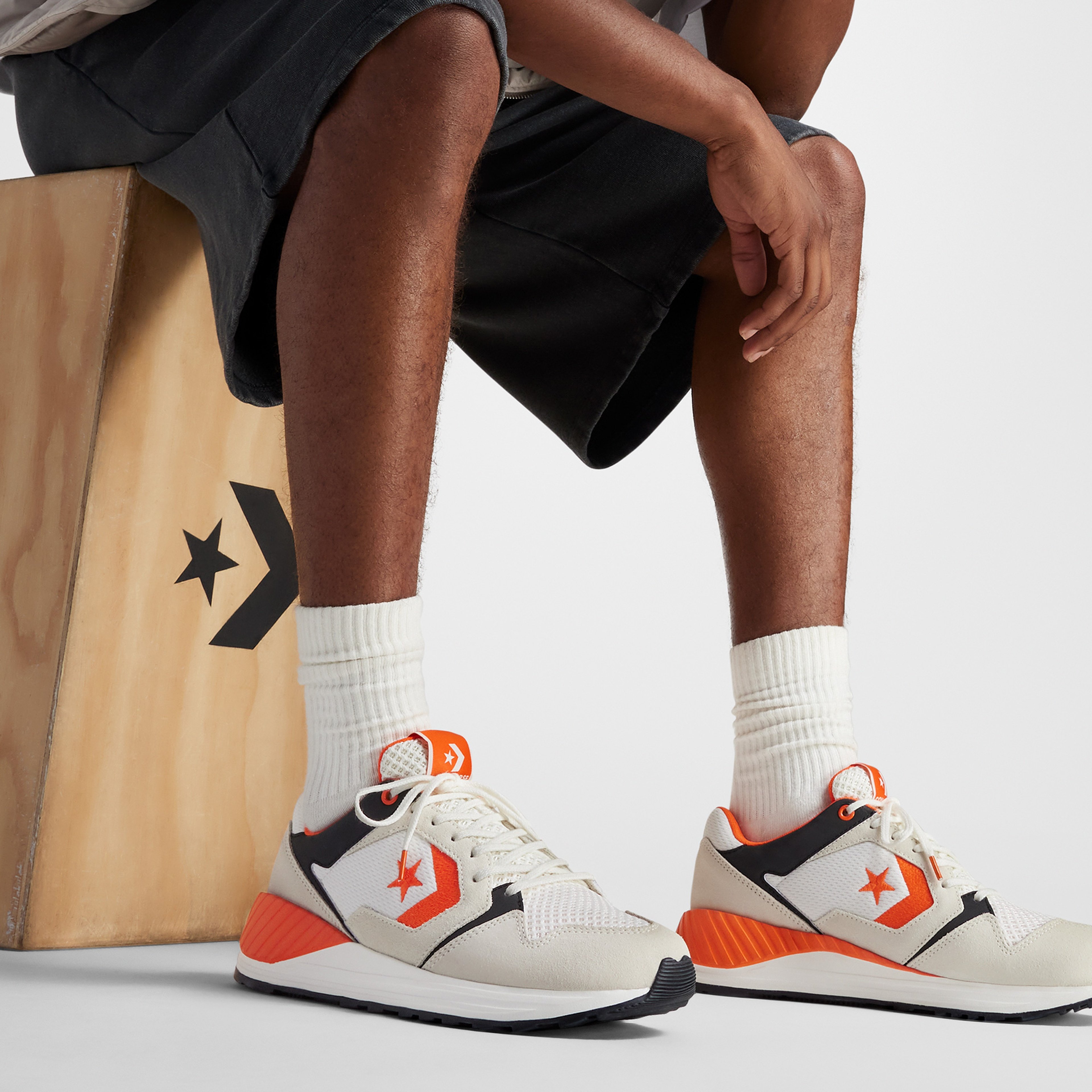 Converse Erkek Gri-Turuncu Spor Ayakkabı