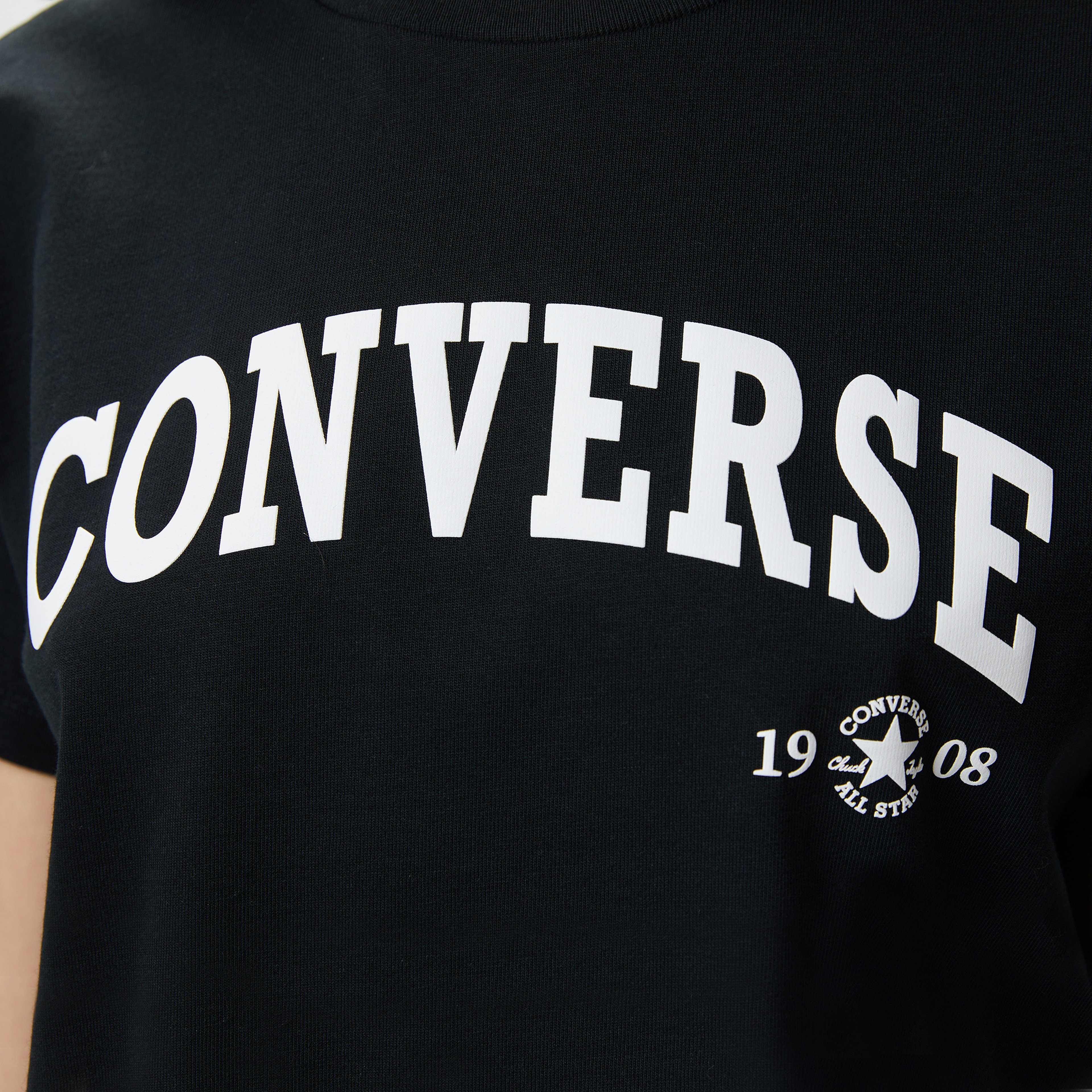 Converse Retro Chuck Kadın Siyah T-Shirt