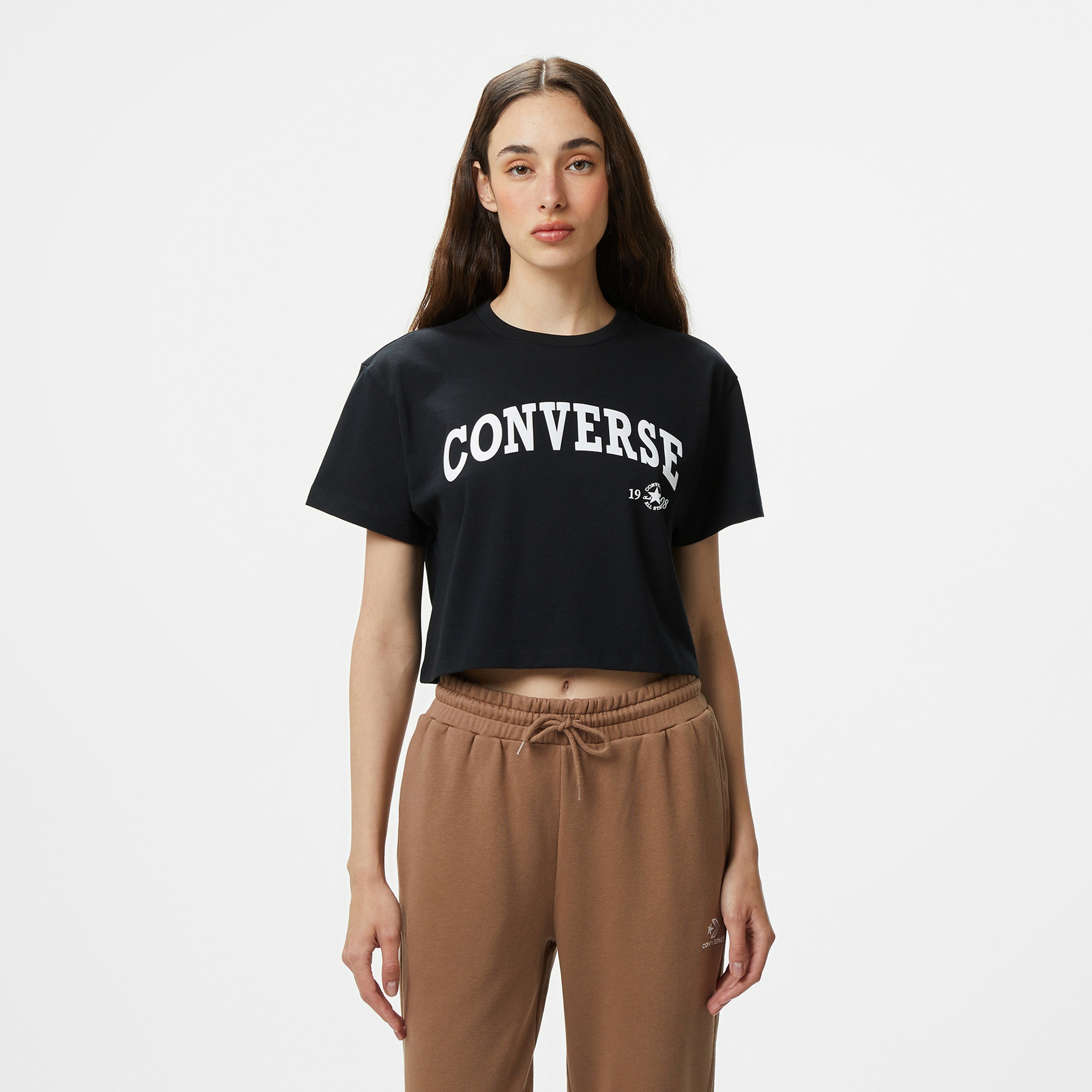 Converse Retro Chuck Kadın Siyah T-Shirt