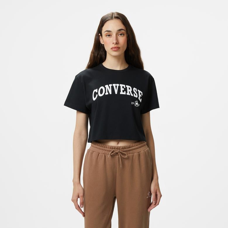 Converse Retro Chuck Kadın Siyah T-Shirt
