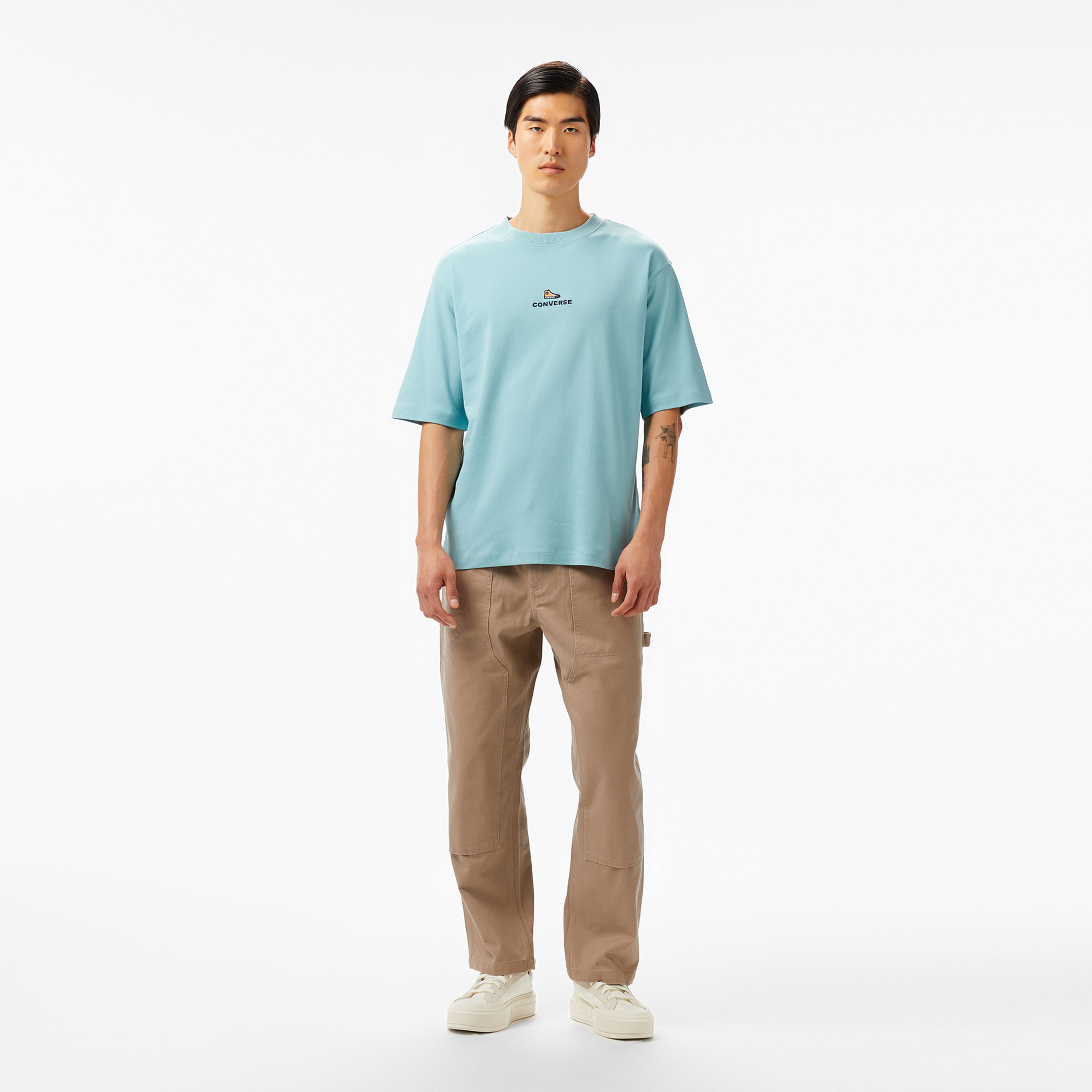 Converse Oversize Fit Erkek Mavi T-shirt