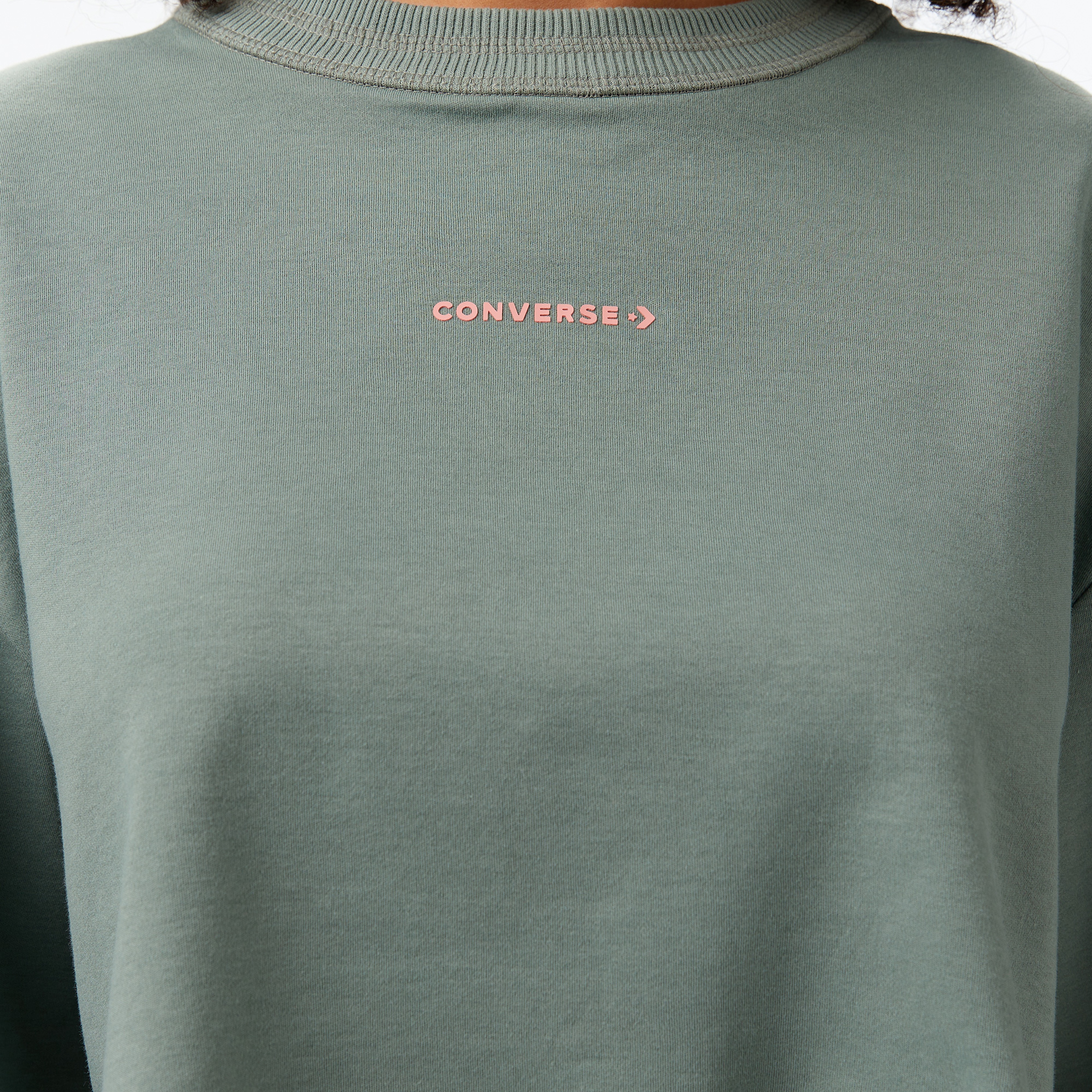 Converse Star Chevron Baskılı Kadın Yeşil T-Shirt