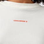 Converse Star Chevron Baskılı Kadın Krem T-Shirt