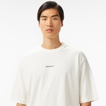 Converse Star Chevron Baskılı Oversize Fit  Erkek Krem T-Shirt