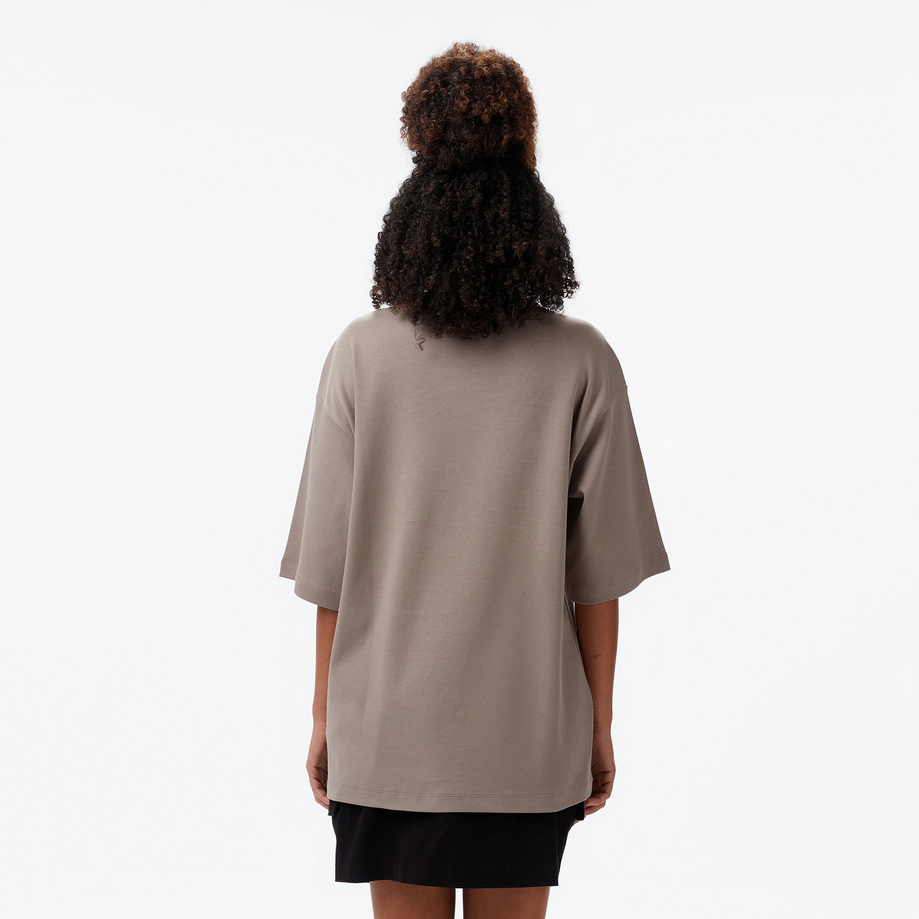 Converse Star Chevron Oversize Fit Baskılı Erkek Bej T-shirt