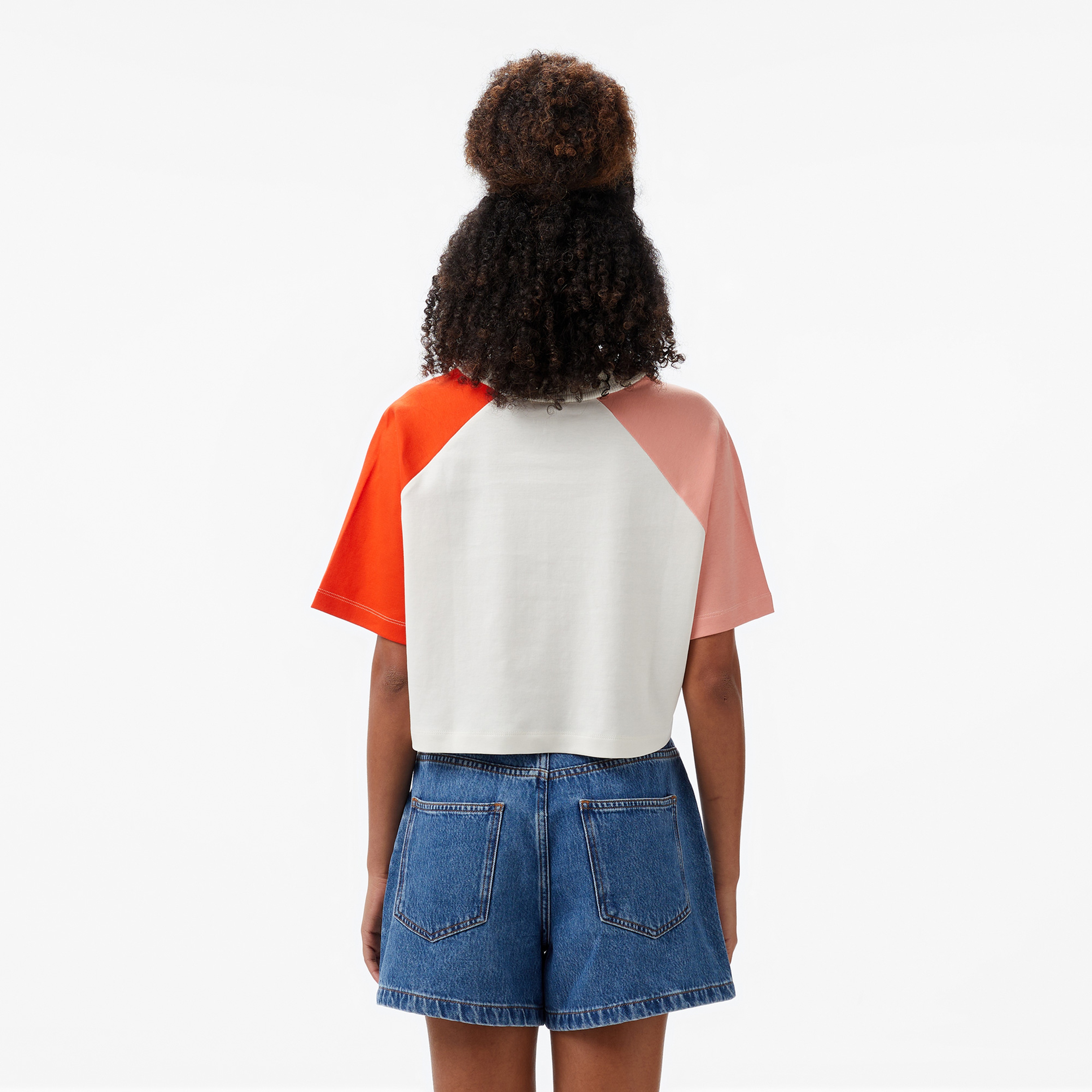 Converse Star Chevron Baskılı Kadın Krem T-Shirt