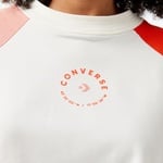 Converse Star Chevron Baskılı Kadın Krem T-Shirt