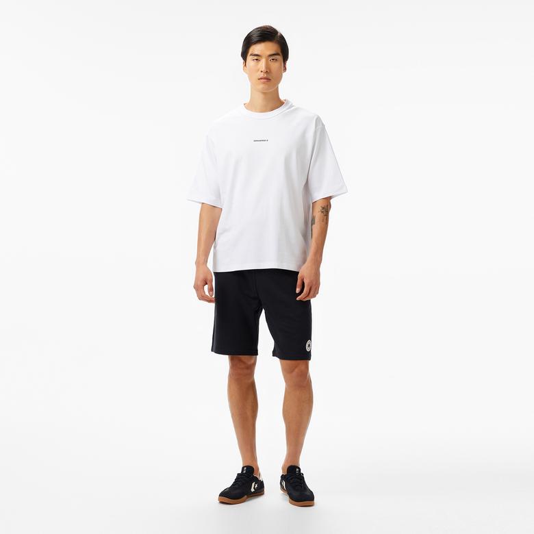 Converse Star Chevron Baskılı Oversize Fit Erkek Beyaz T-Shirt