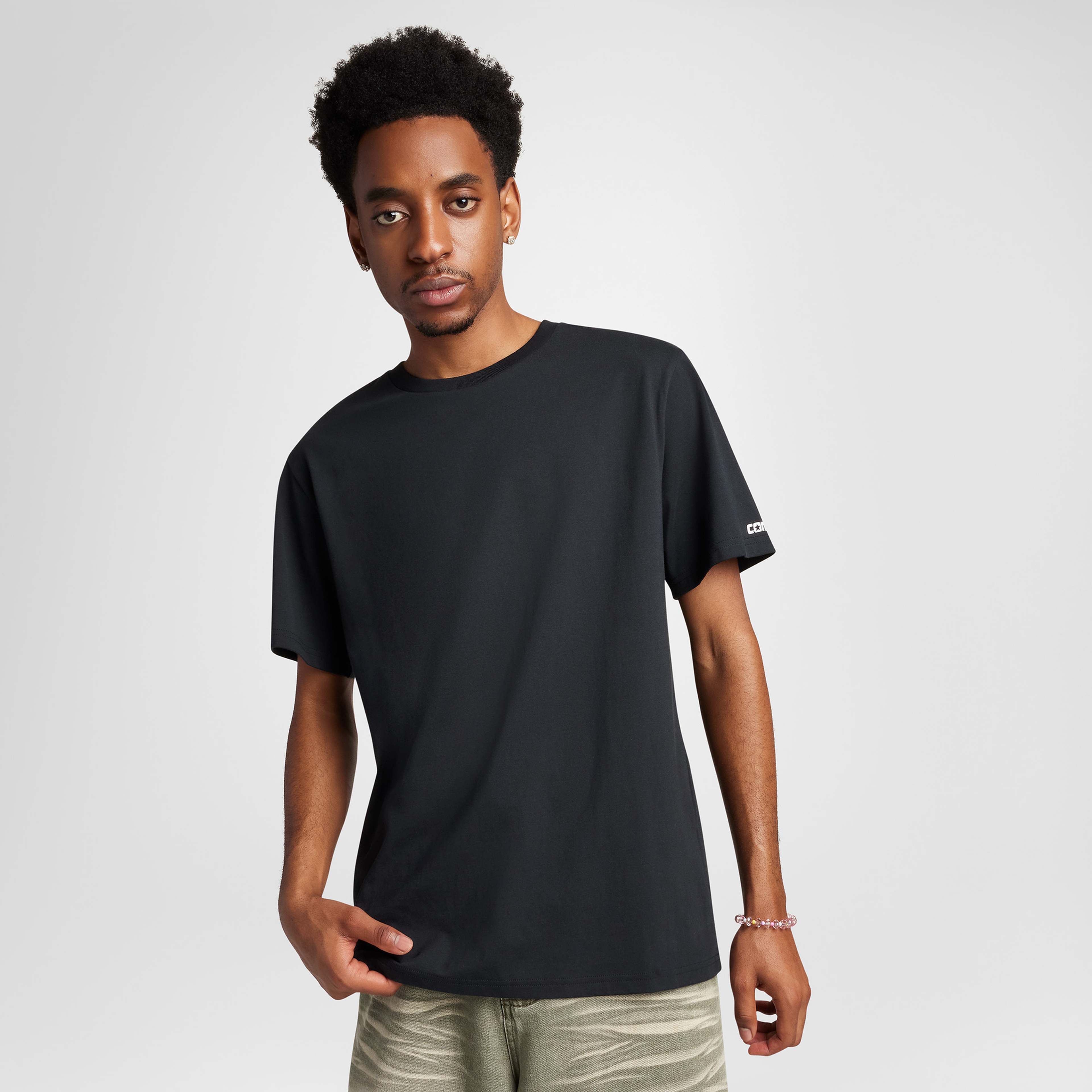 Converse Cons Logo Erkek Siyah T-Shirt