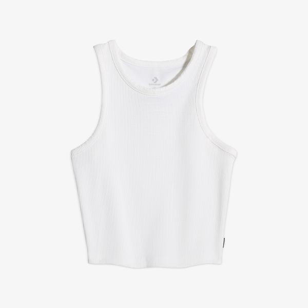 Converse Ribbed Knit Kadın Beyaz T-Shirt