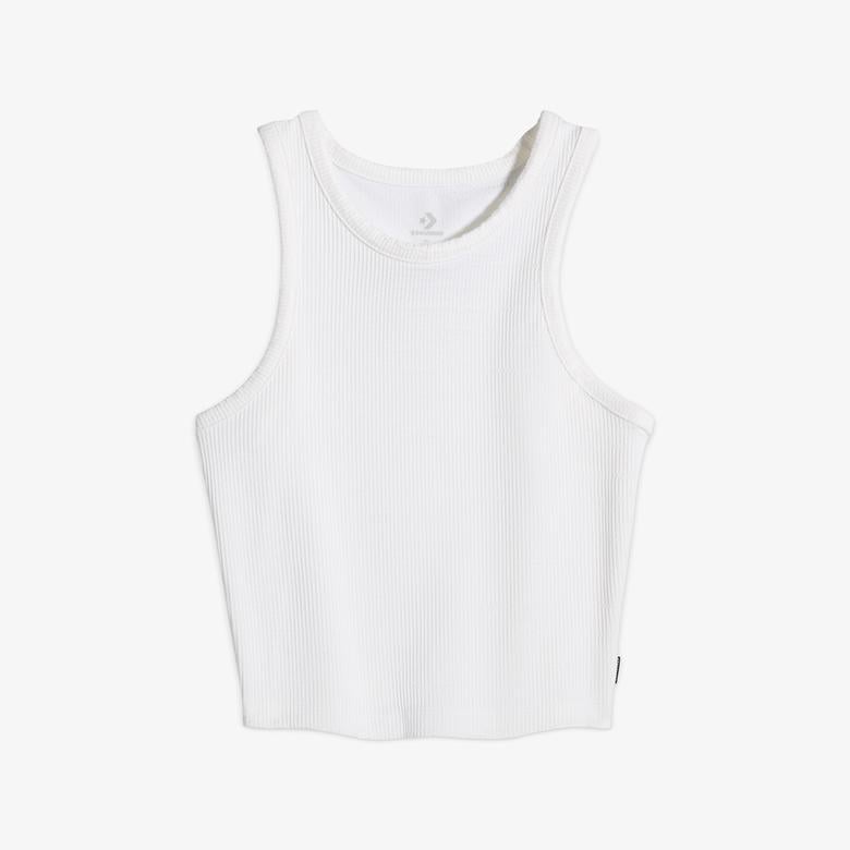 Converse Ribbed Knit Kadın Beyaz T-Shirt