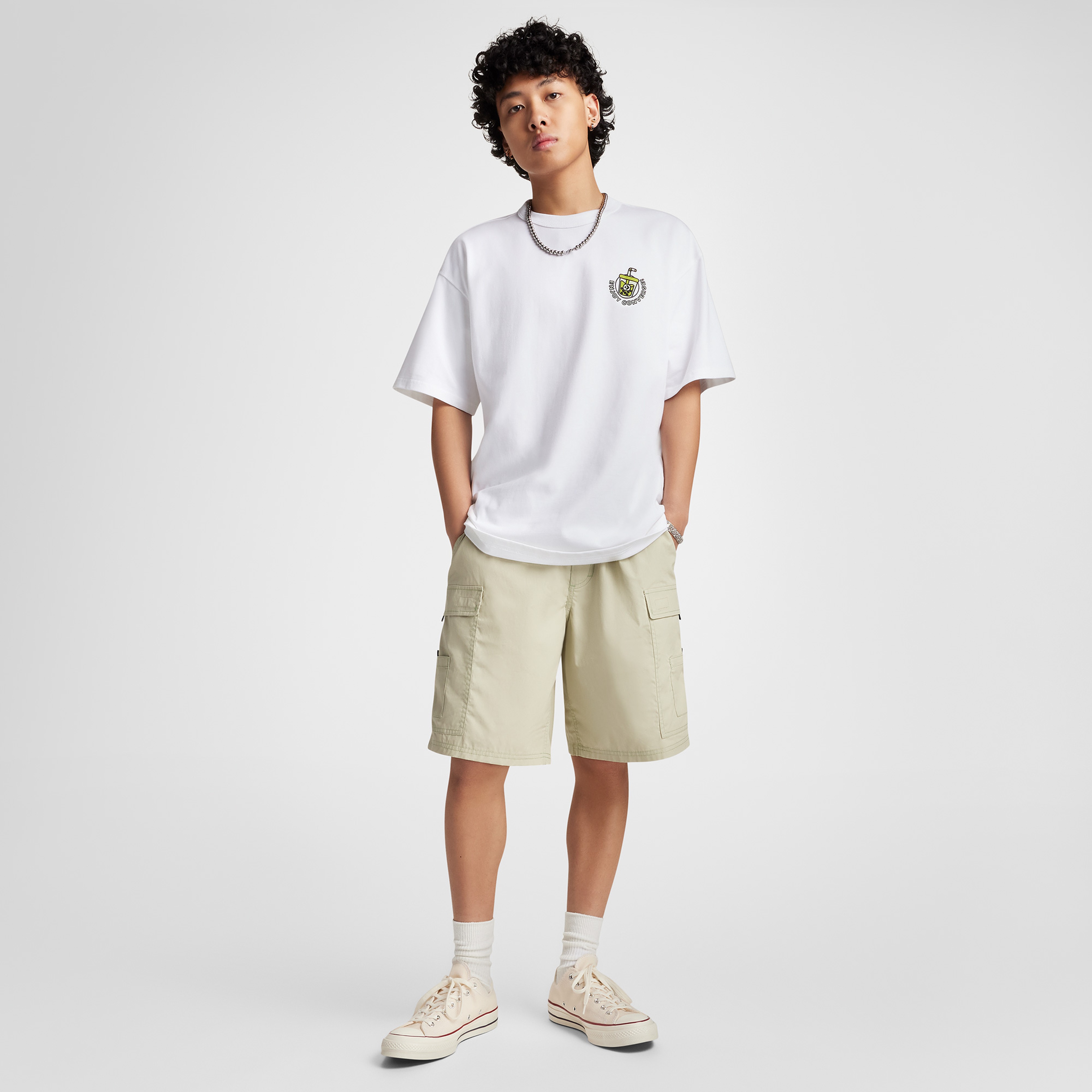 Converse Erkek Beyaz T-Shirt