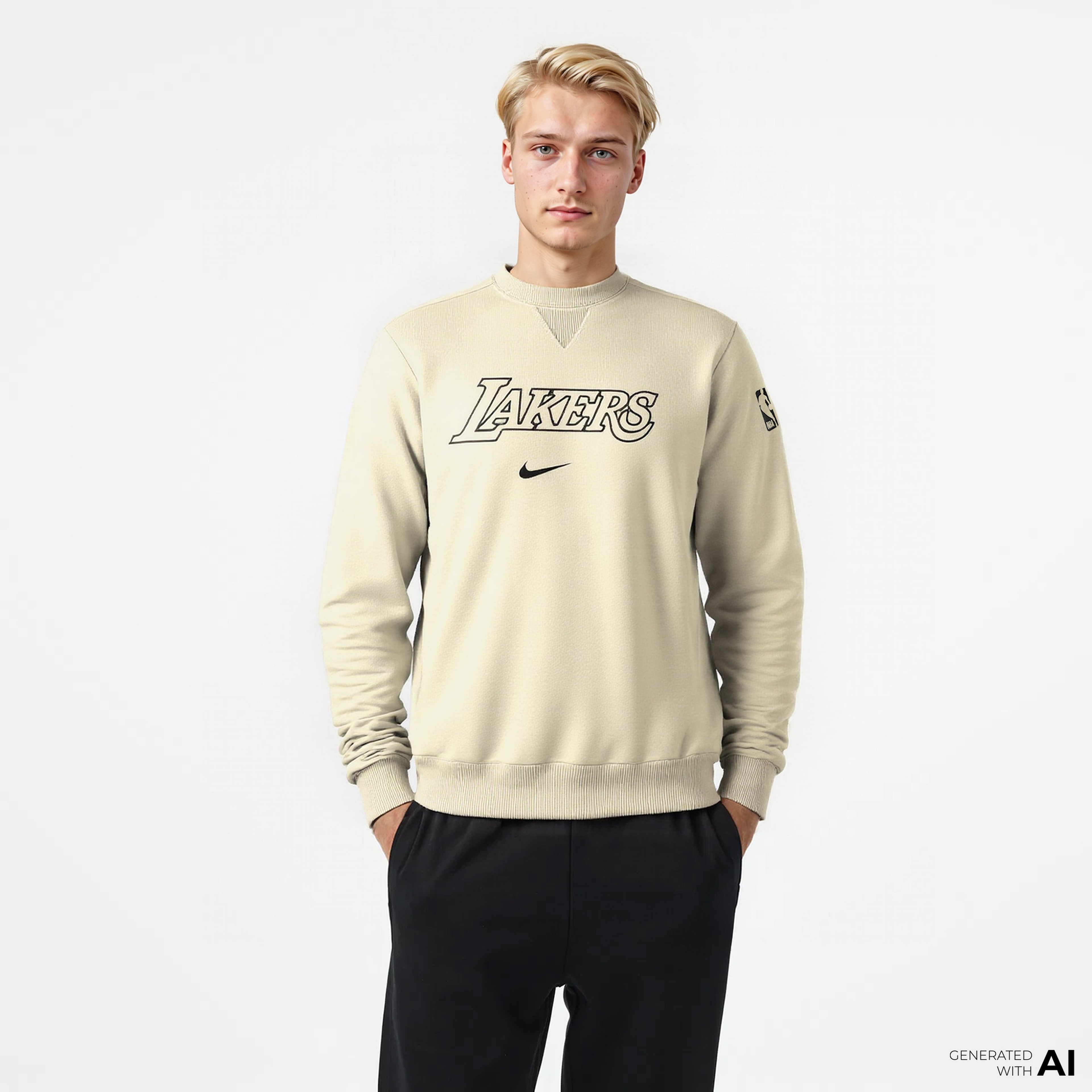 Nike Classic Erkek Beyaz Sweatshirt
