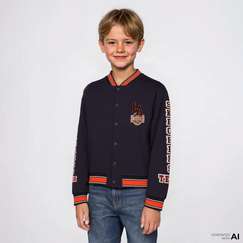 Skechers B 2Xi-Lock Bomber Çocuk Siyah Ceket
