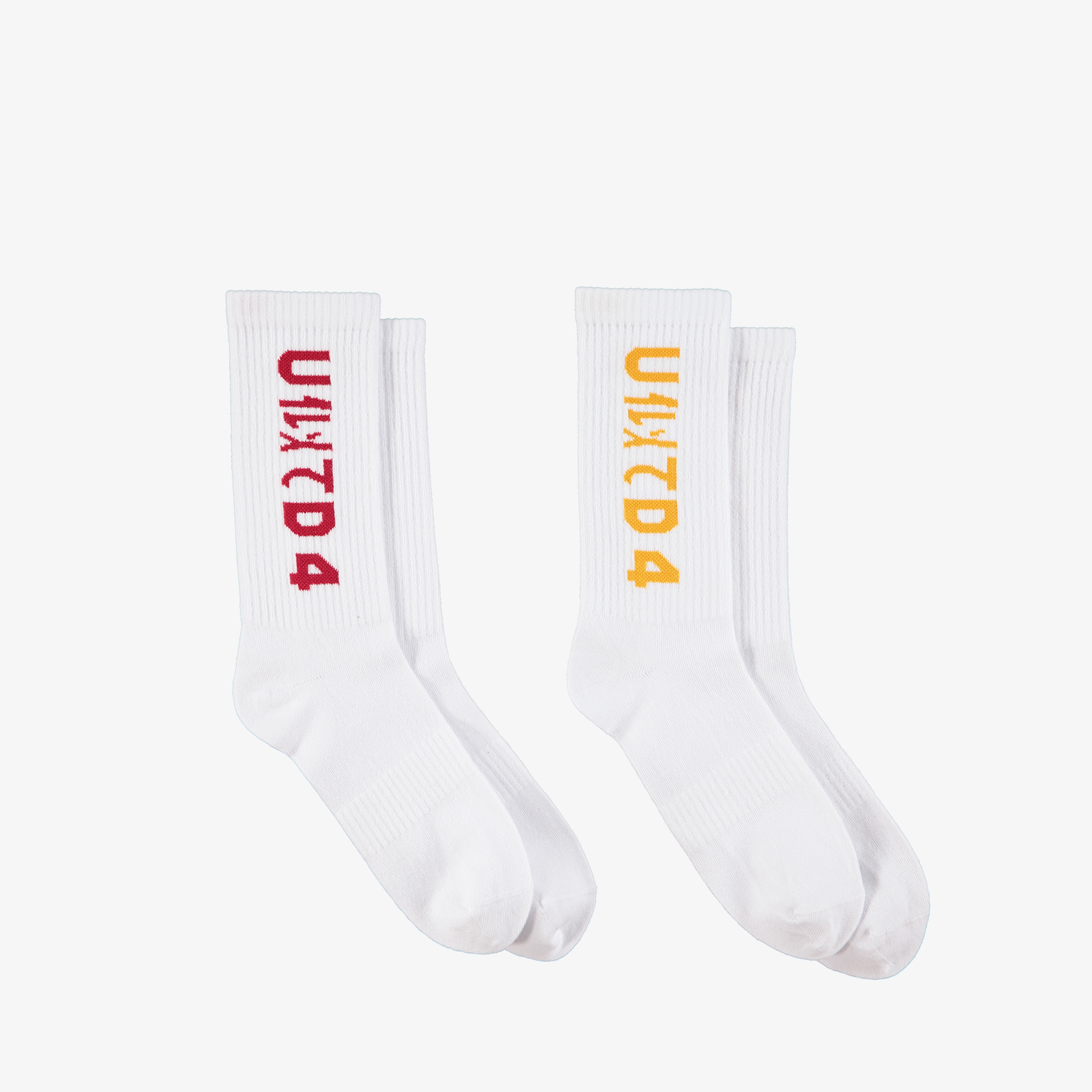 UNITED4 Classic Unisex Beyaz 2'li Çorap