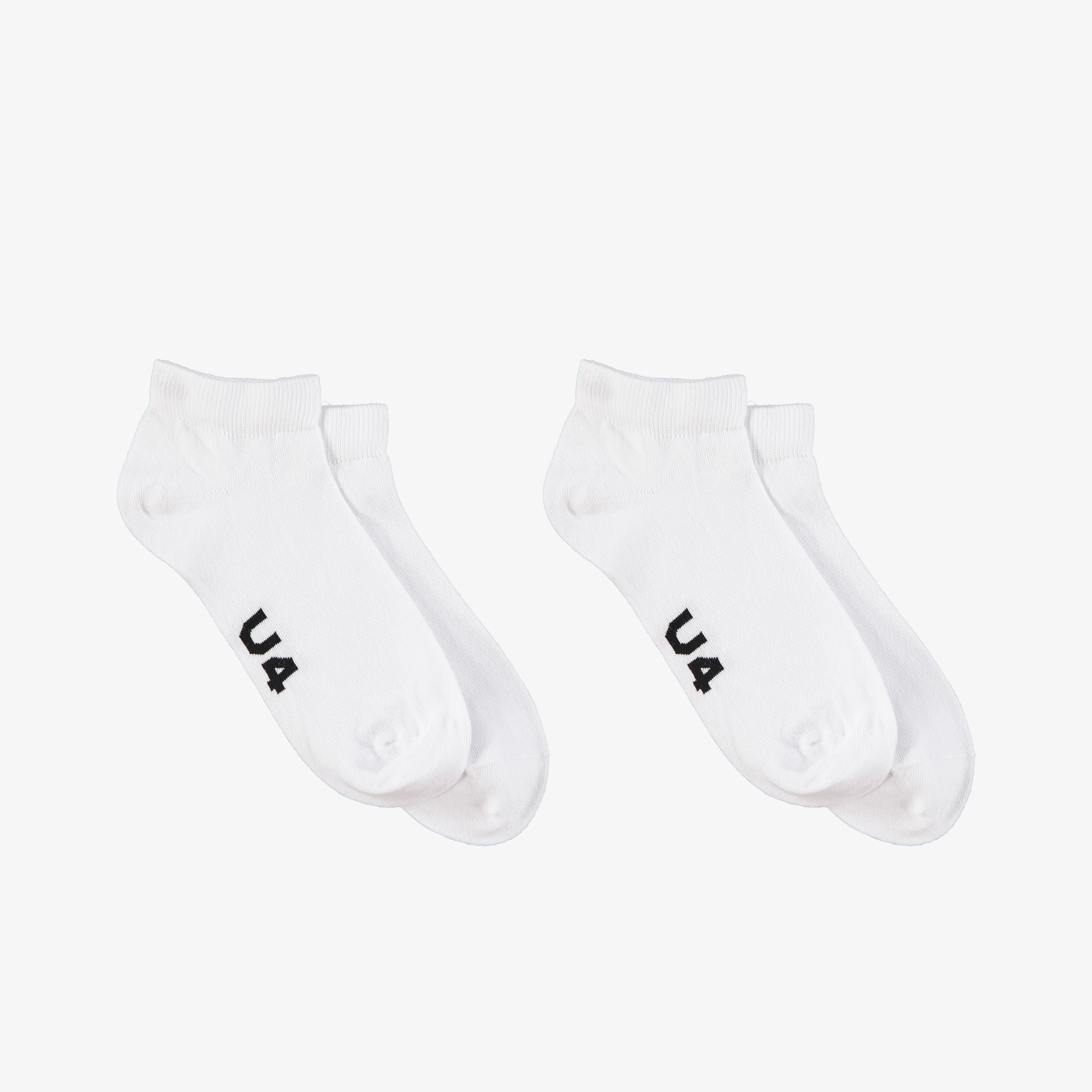 UNITED4 Unisex Beyaz 2'li Çorap