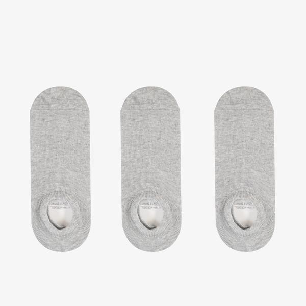 UNITED4 Unisex Gri 3'lü Babet Çorap