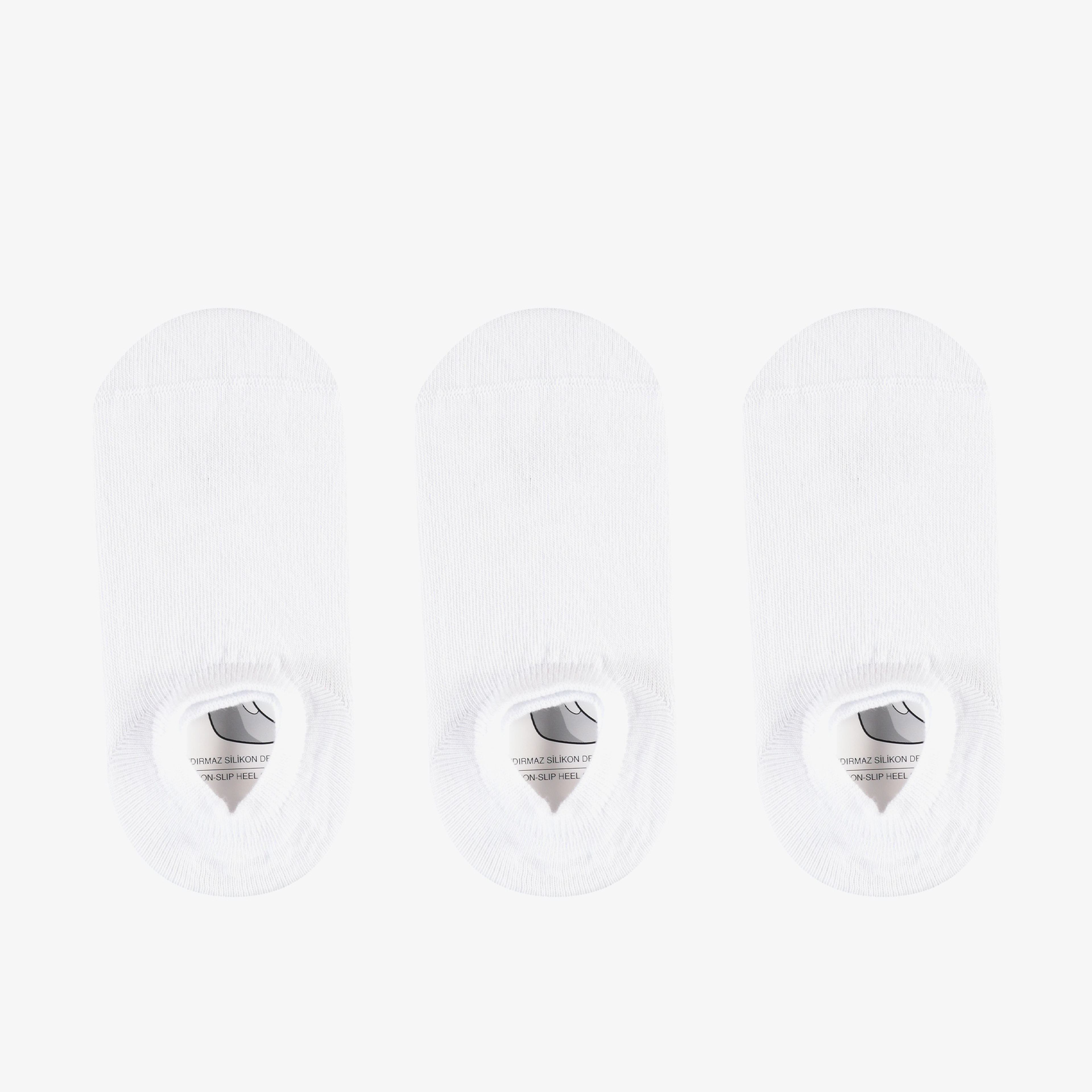 UNITED4 Unisex Beyaz 3'lü Babet Çorap