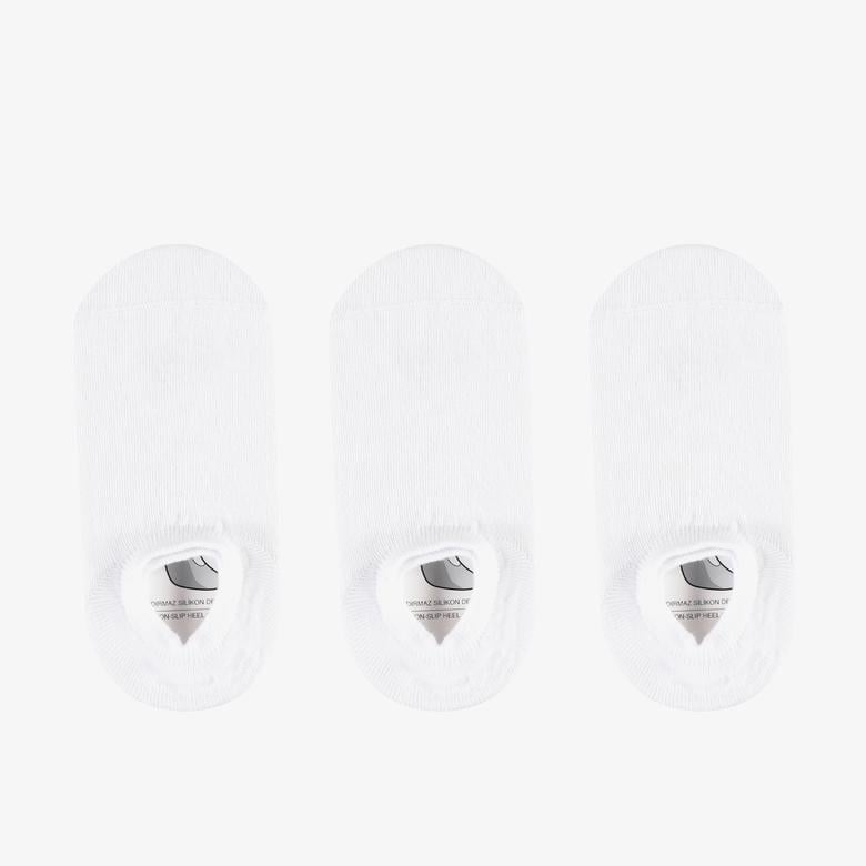 UNITED4 Unisex Beyaz 3'lü Babet Çorap