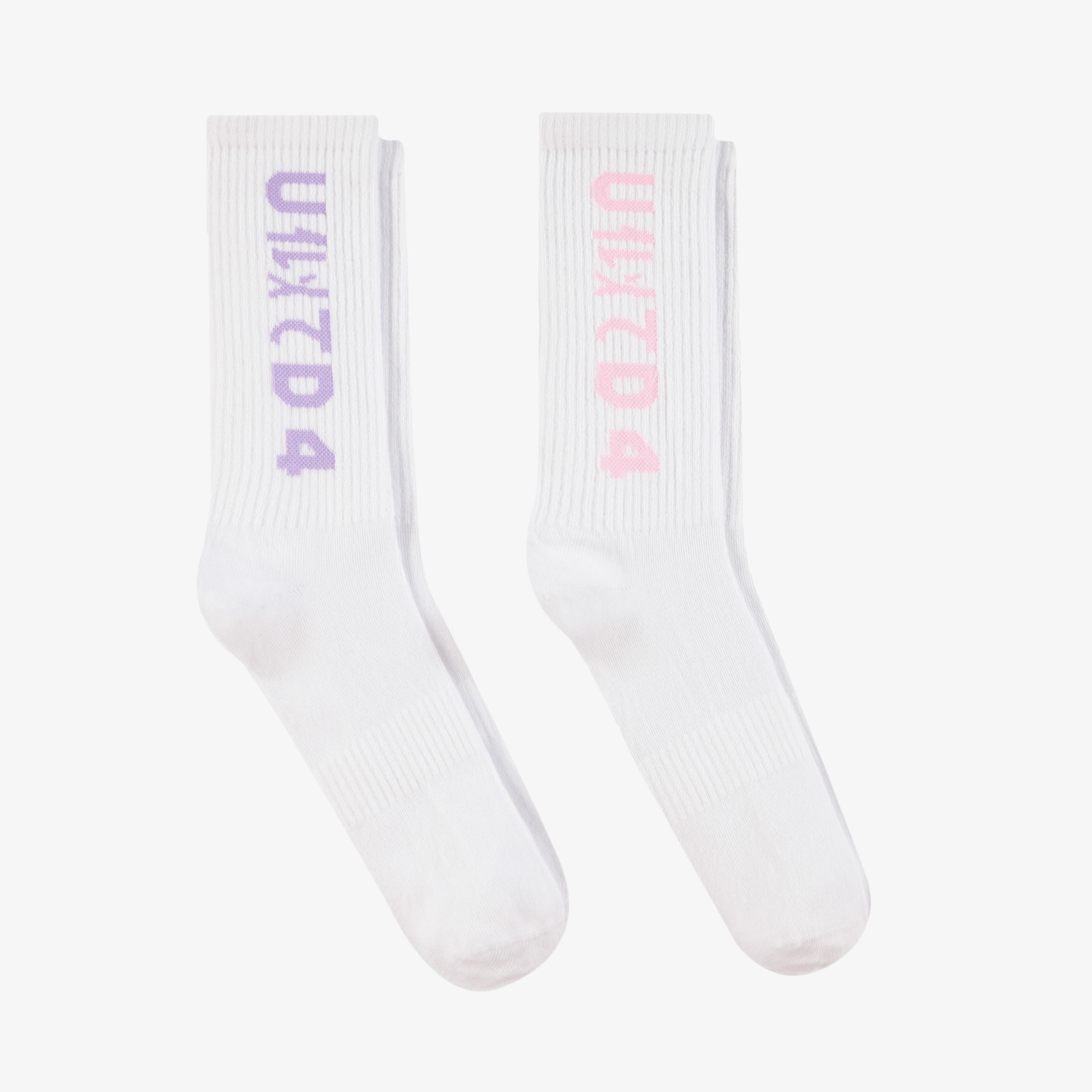 UNITED4 Unisex Beyaz 2'li Soket Çorap