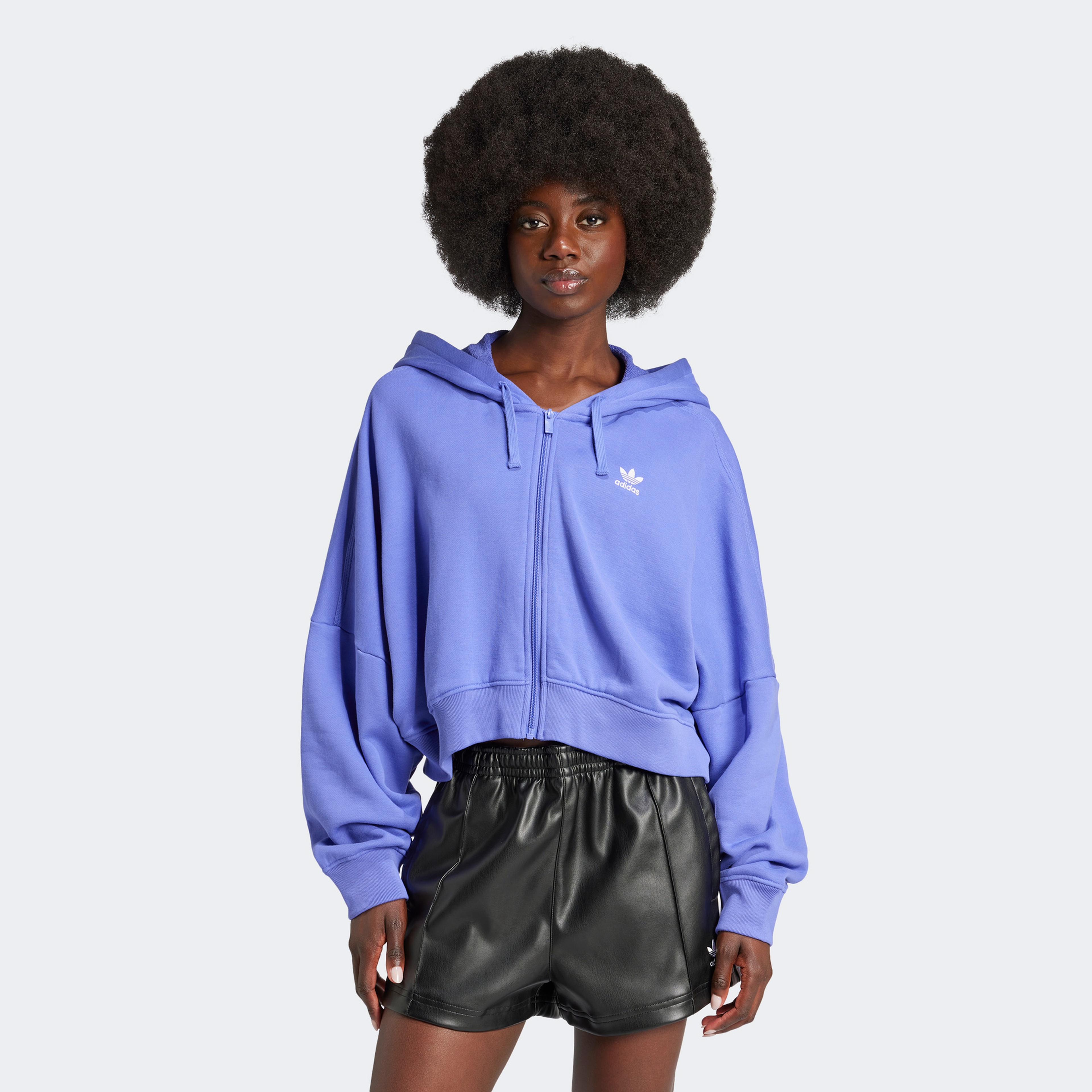 adidas Essentials Short French Terry Kadın Mavi Eşofman Üstü