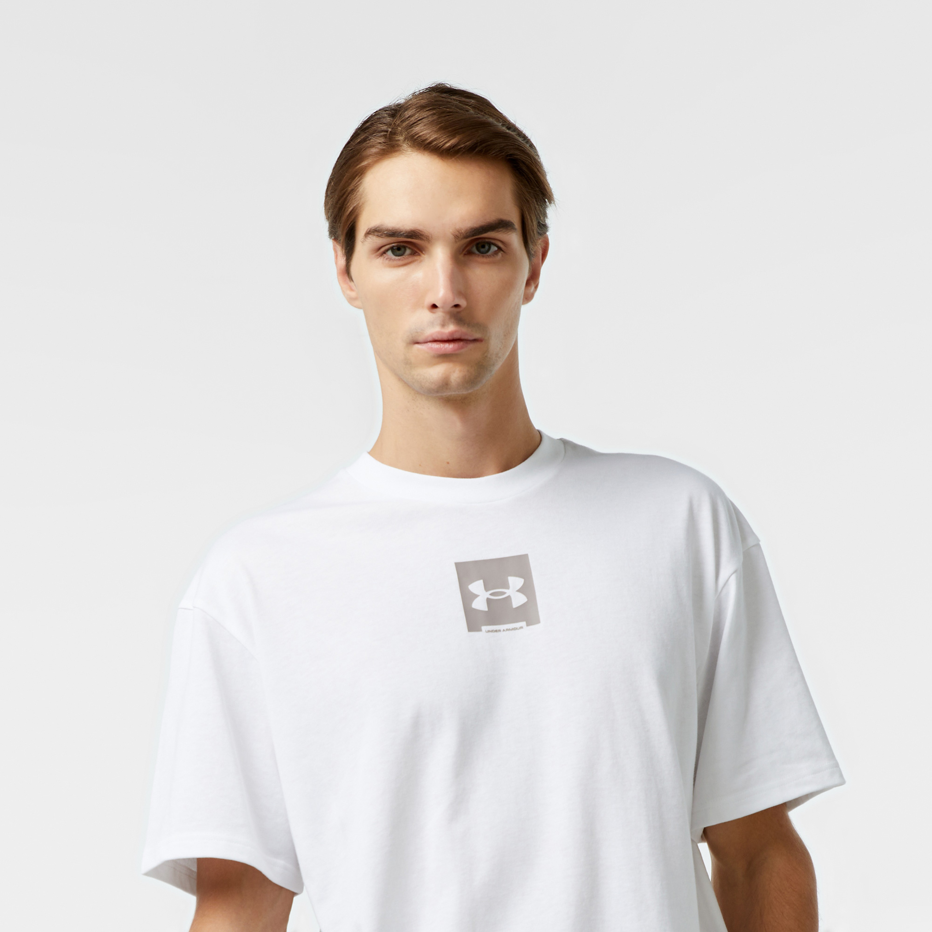 Under Armour Heavyweigt Oversized Erkek Beyaz T-Shirt