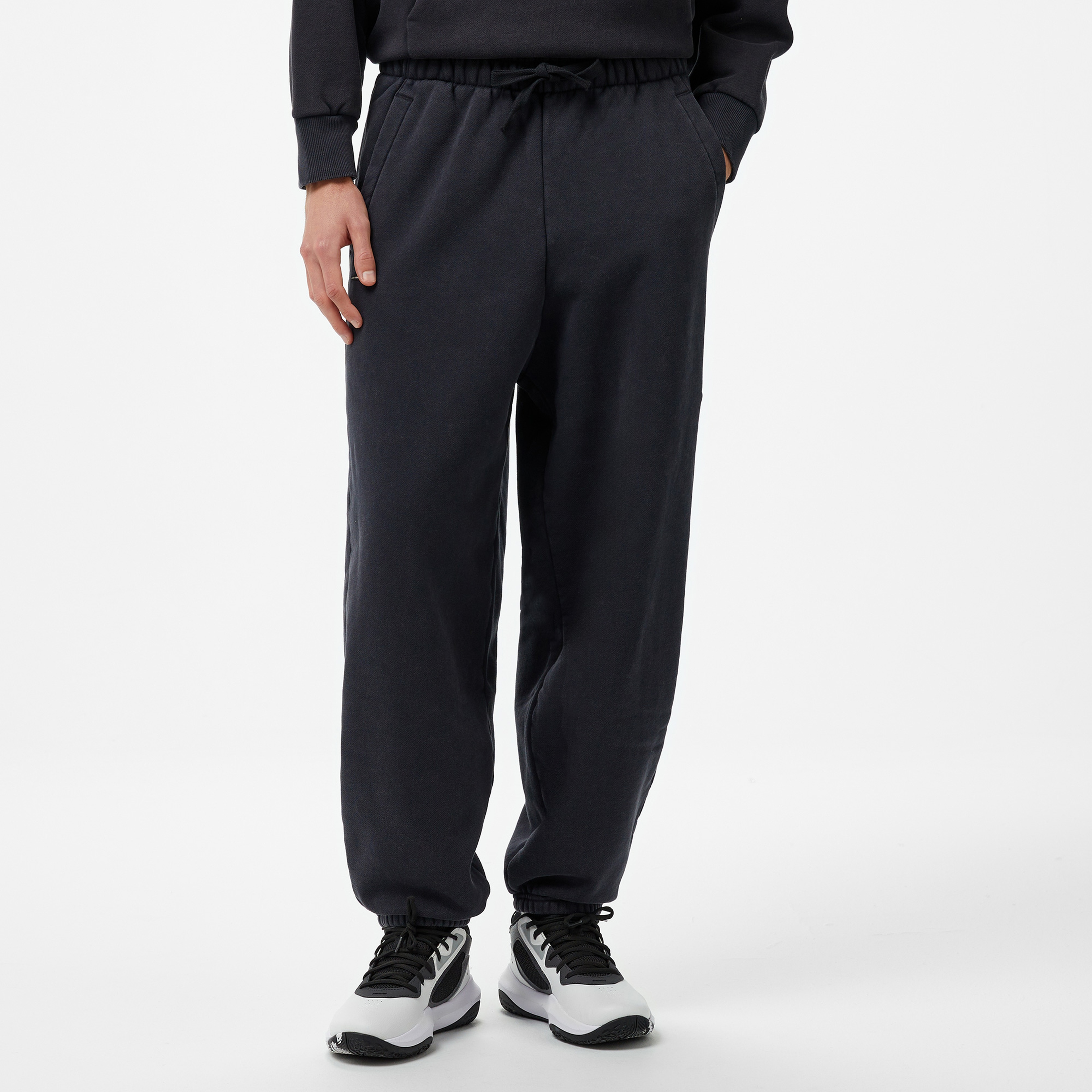 Under Armour icon Hwt Flc Wash Os  Erkek Siyah Eşofman Altı