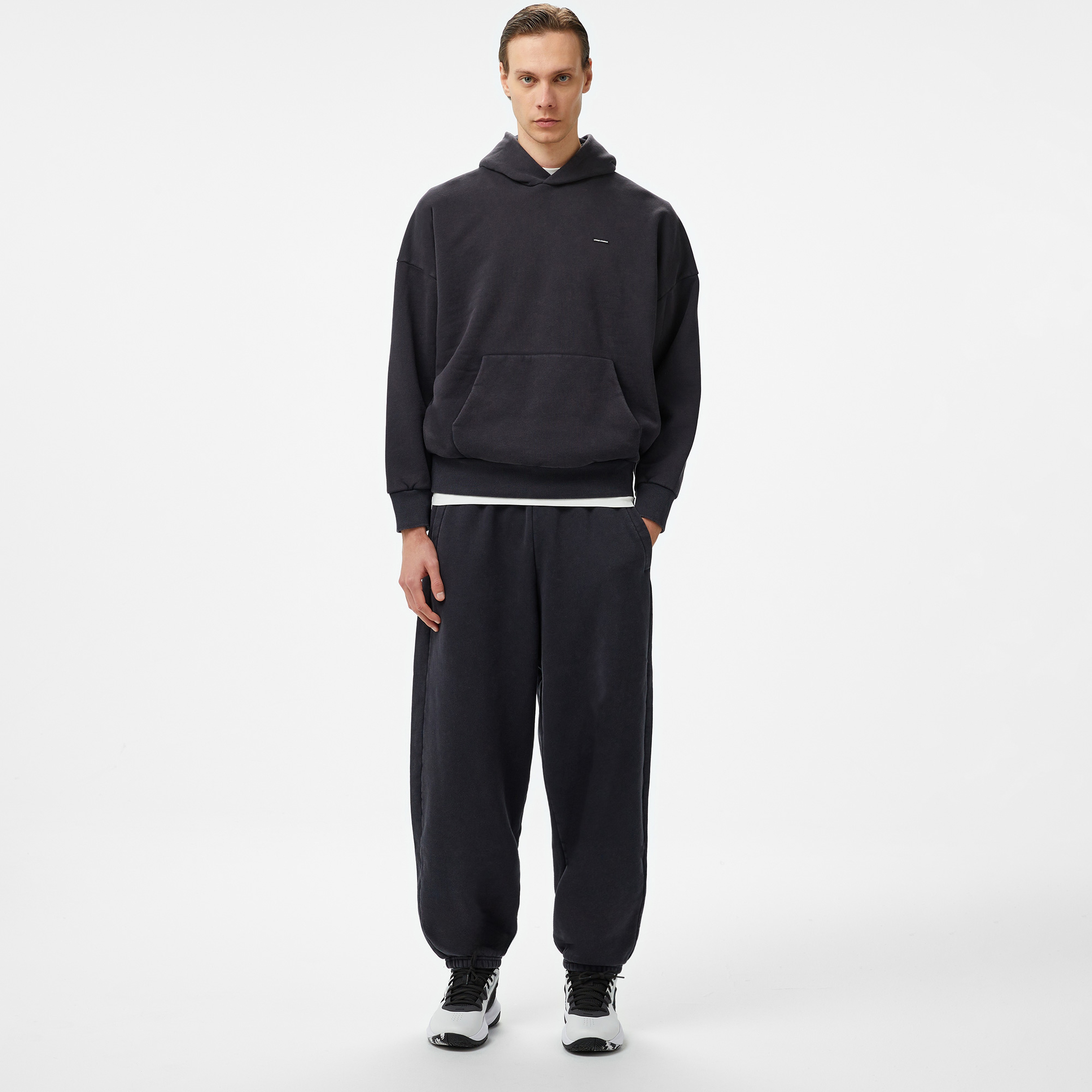 Under Armour icon Hwt Flc Wash Os  Erkek Siyah Eşofman Altı