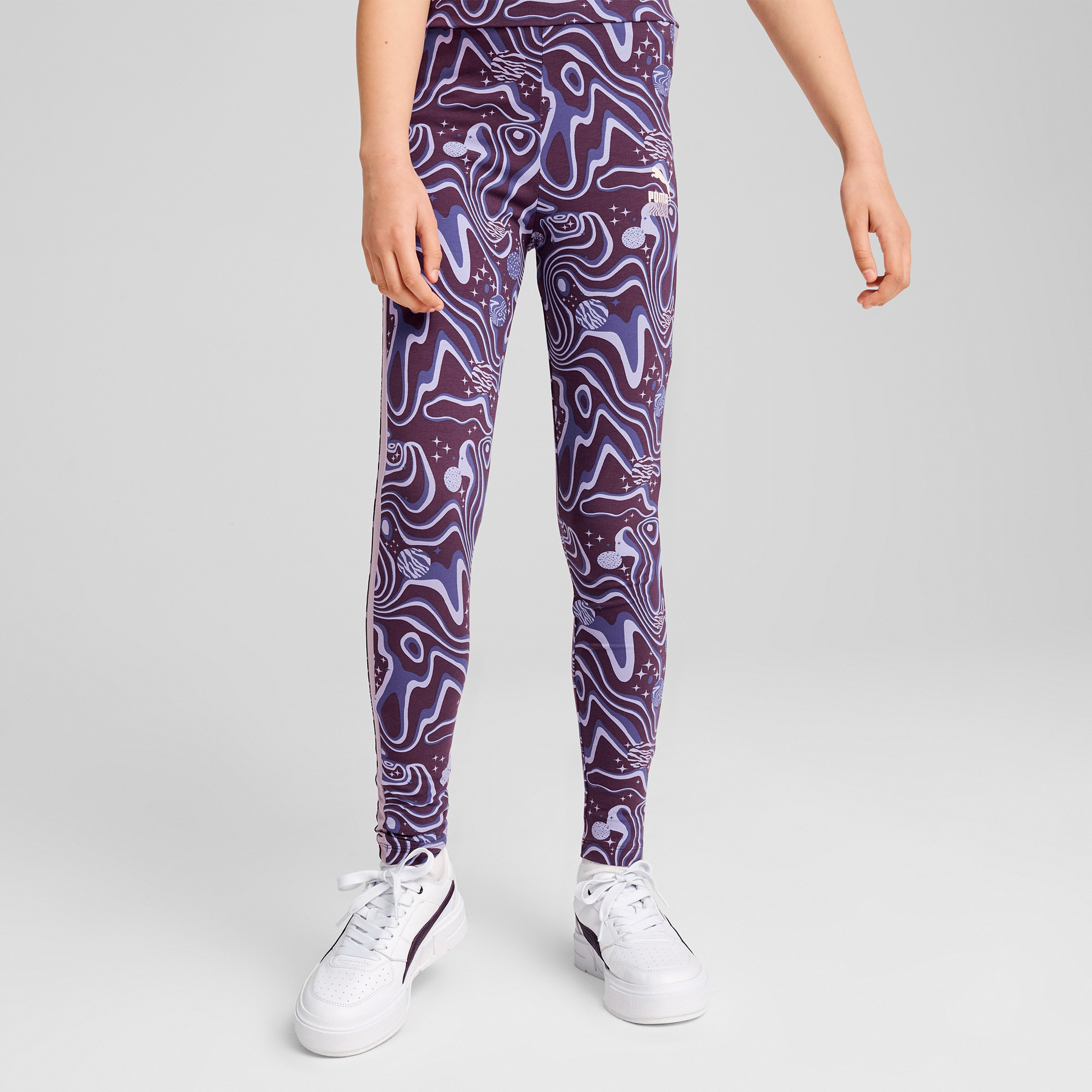 Puma Lava Land Leggings Çocuk Mor Tayt
