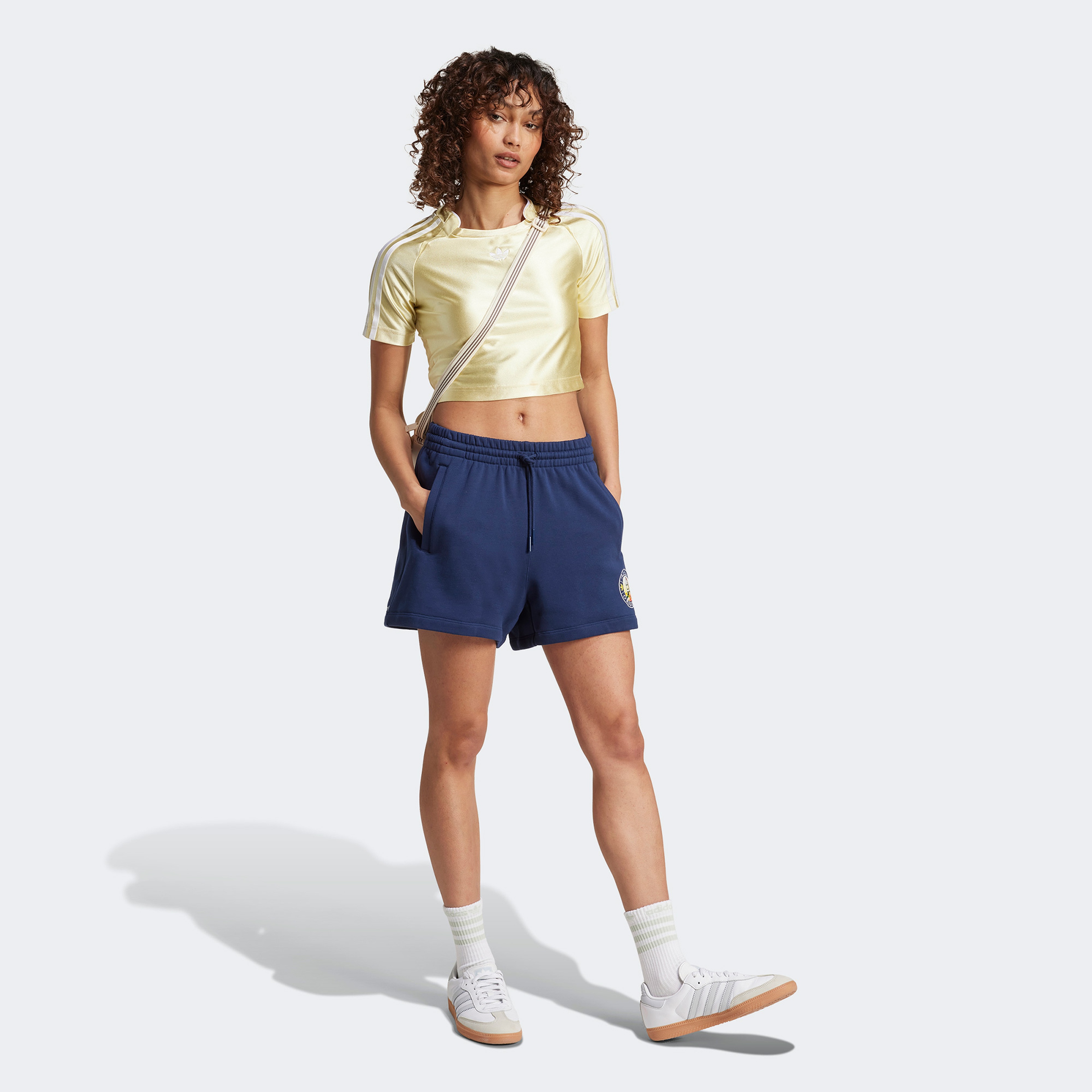 adidas Originals Kadın Sarı Crop T-Shirt