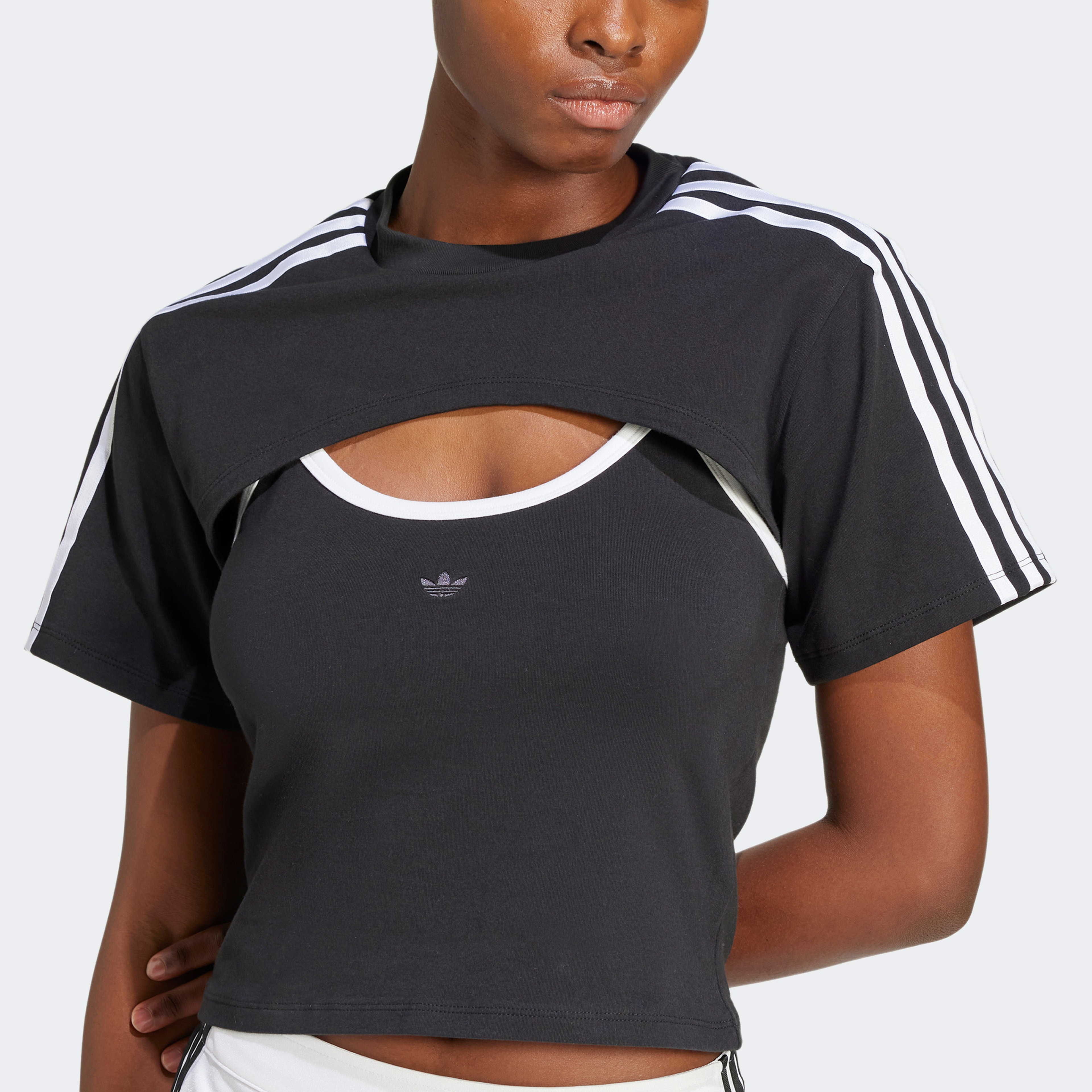 adidas Cut Out Kadın Siyah T-Shirt