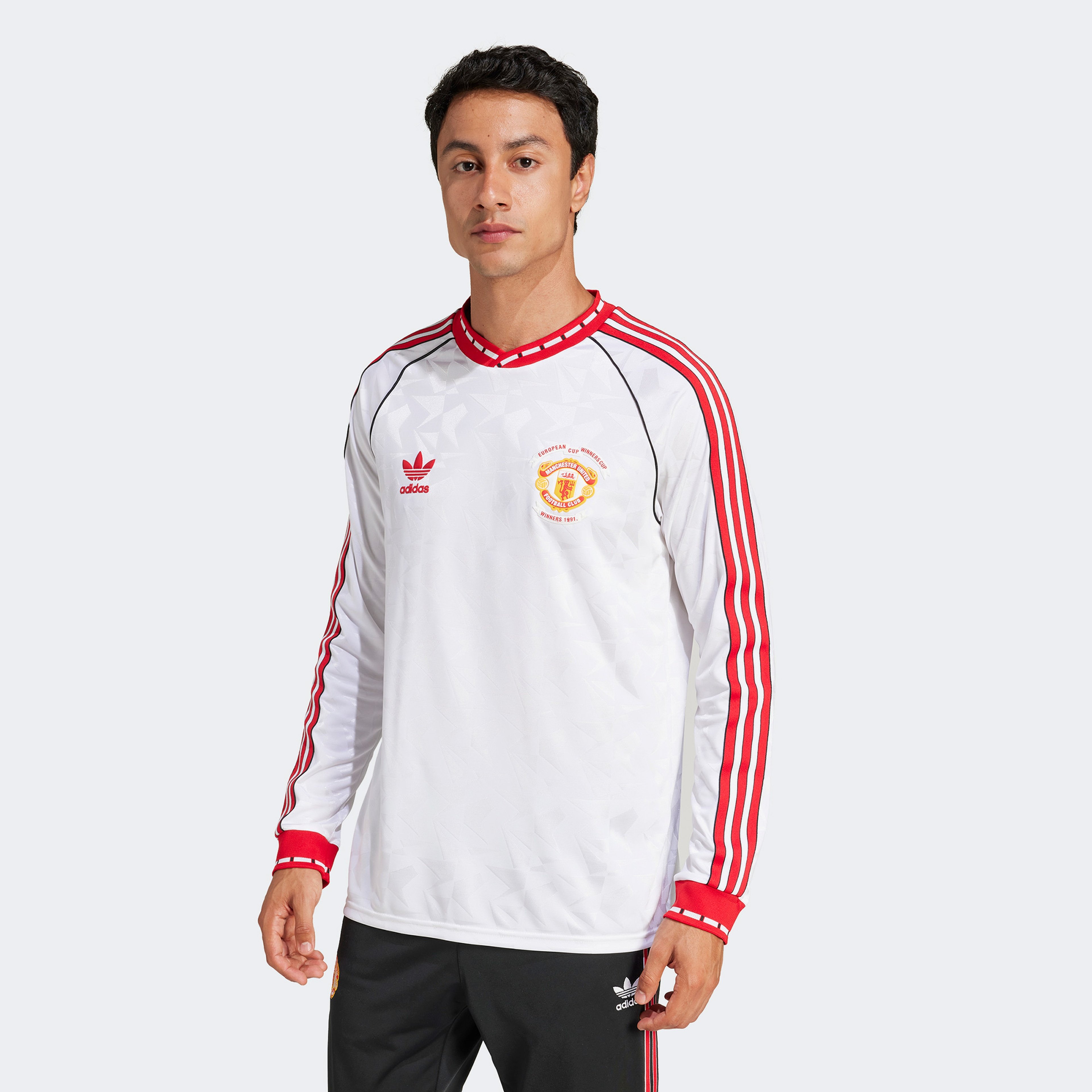 adidas Manchester United Retro Erkek Beyaz T-Shirt