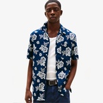 Tommy Jeans Regular Slub Aop Erkek Mavi Gömlek