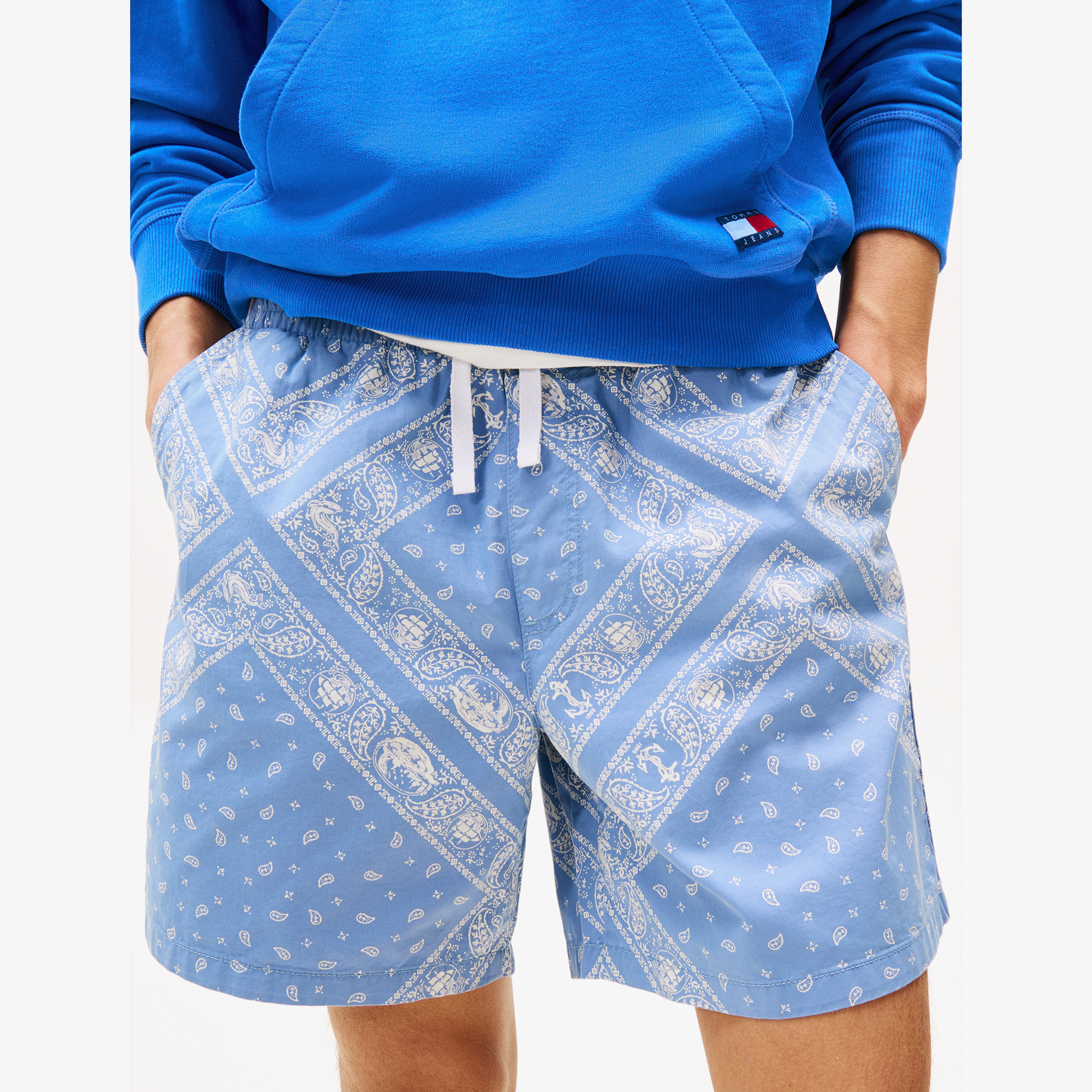 Tommy Jeans Aop Loose Fit Erkek Mavi Deniz Şortu