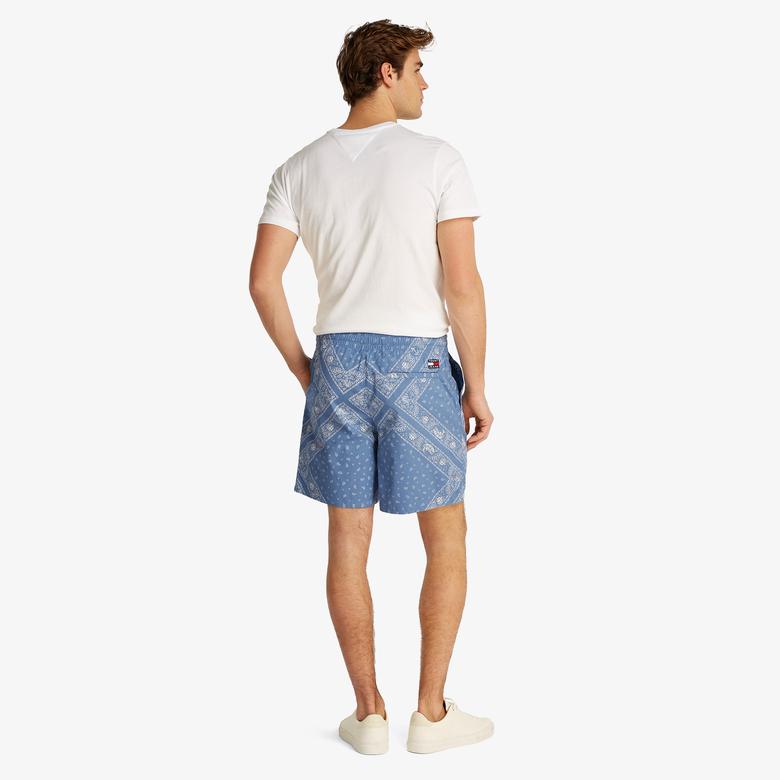 Tommy Jeans Aop Loose Fit Erkek Mavi Deniz Şortu