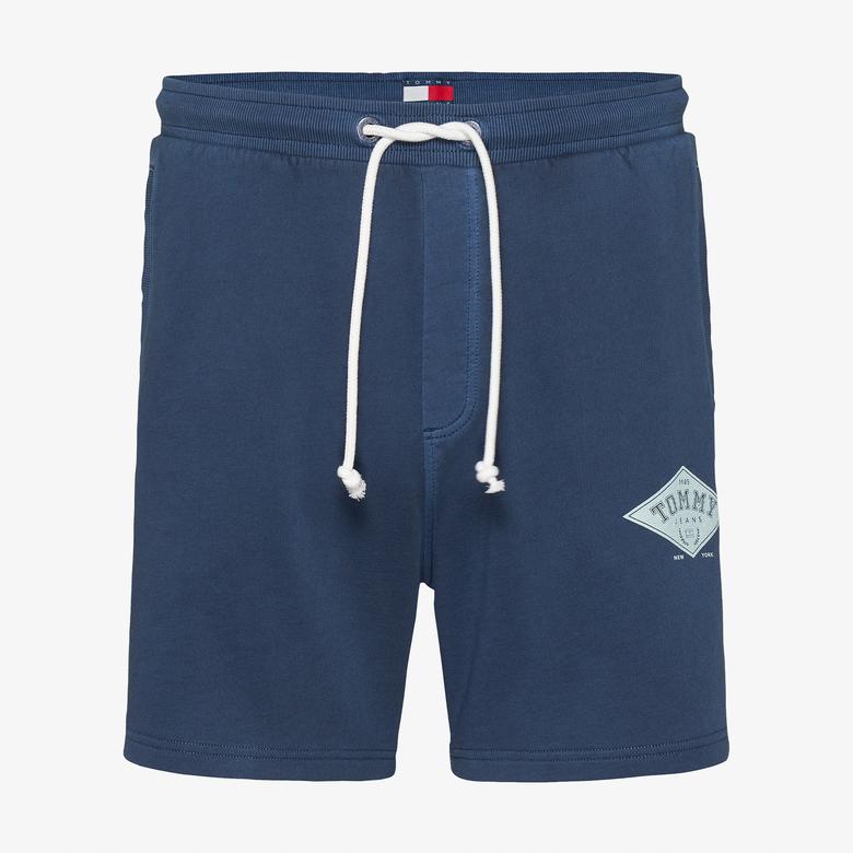 Tommy Jeans Regular Varsity Erkek Mavi Şort