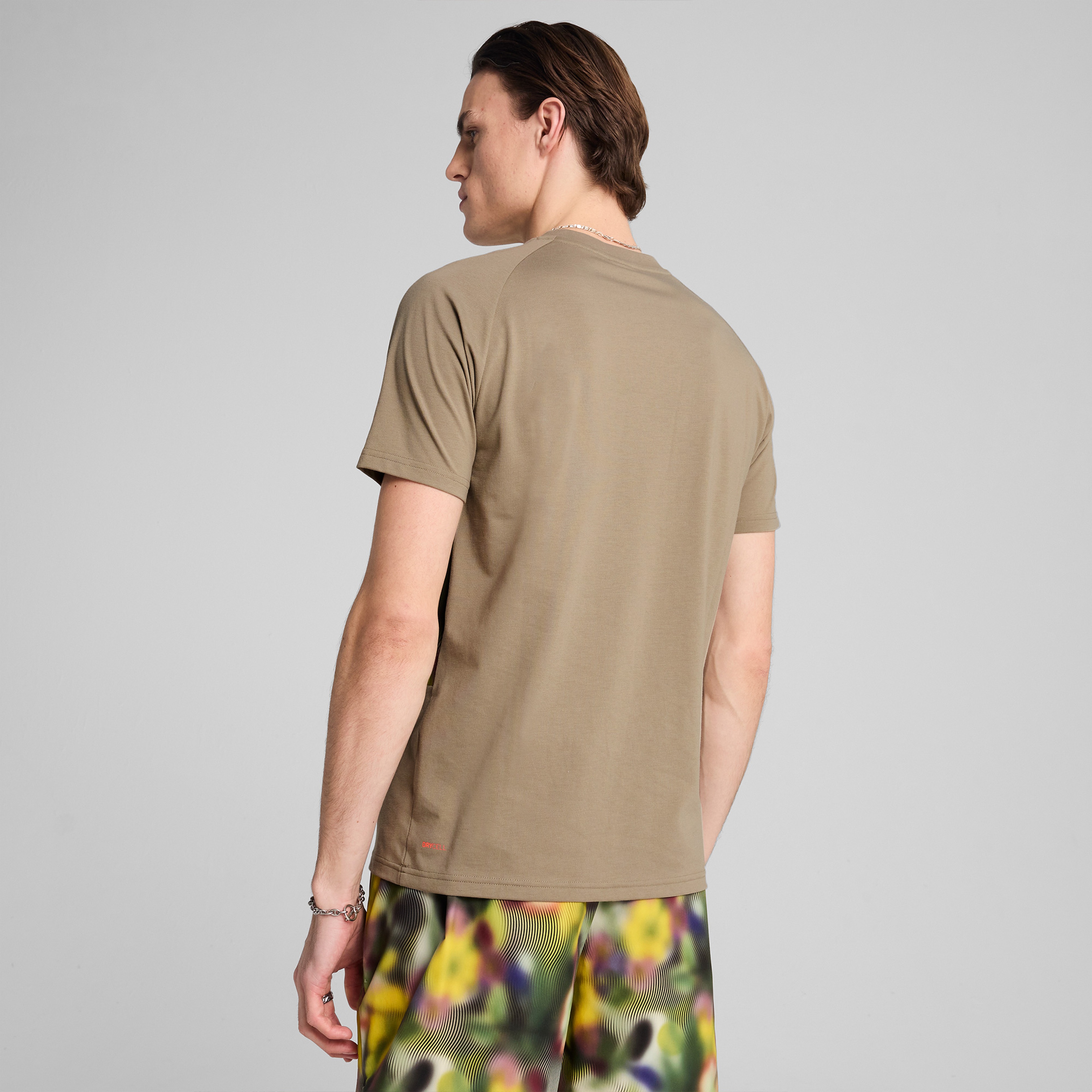 Puma Hoops X Pumatech Graphic Erkek Haki T-Shirt