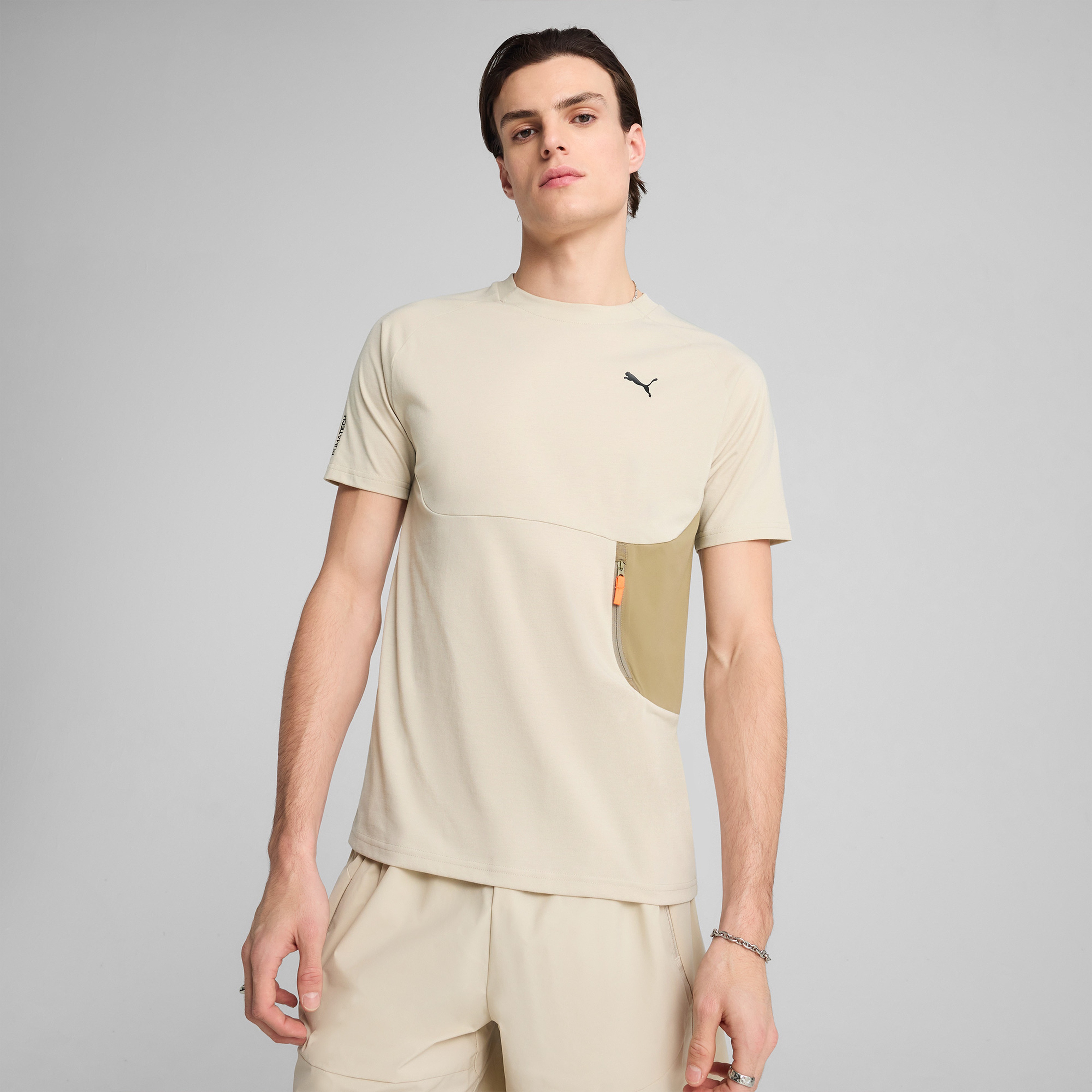 Puma Pumatech Pocket Erkek Krem T-Shirt