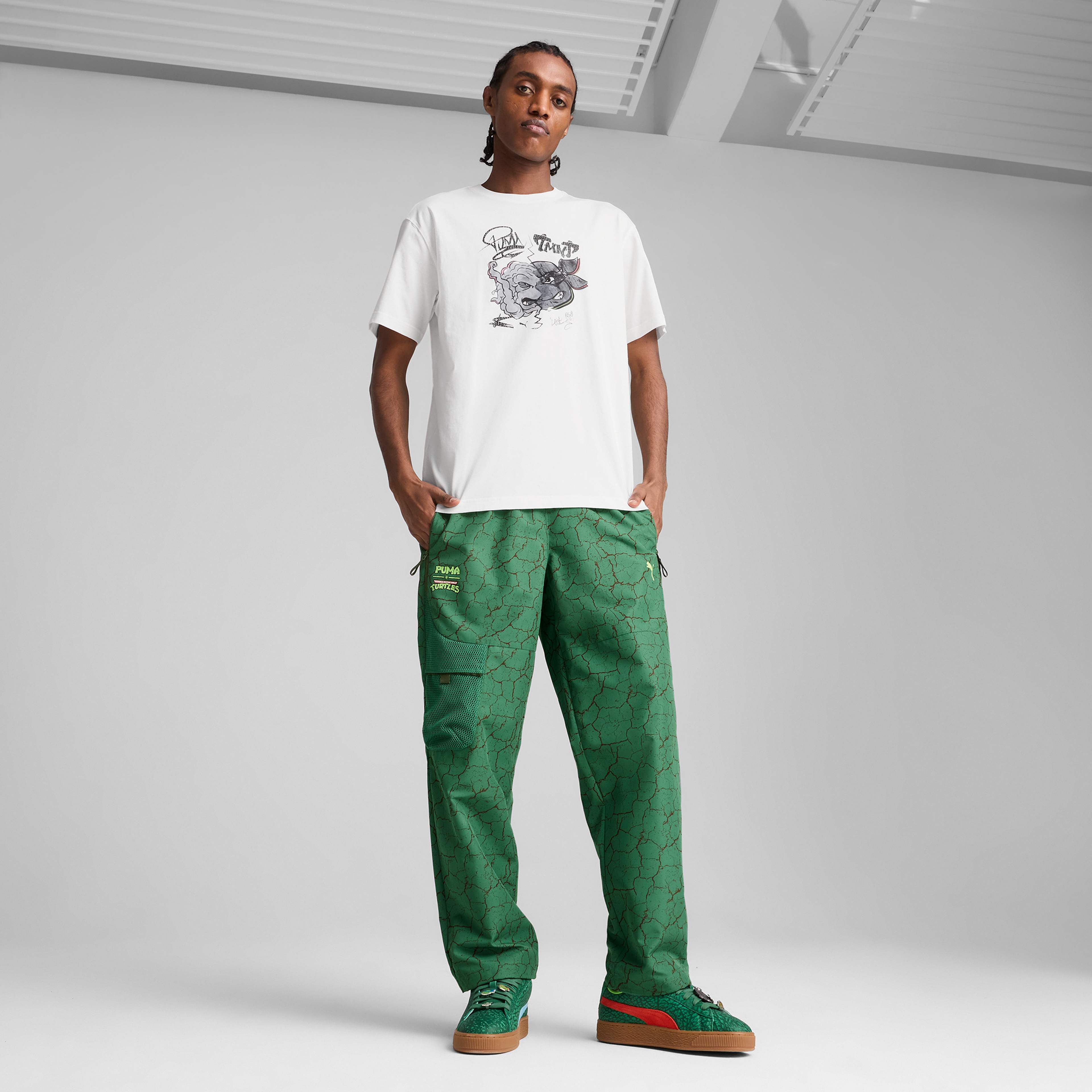 Puma X TMNT Relaxed Graphic Erkek Beyaz T-Shirt