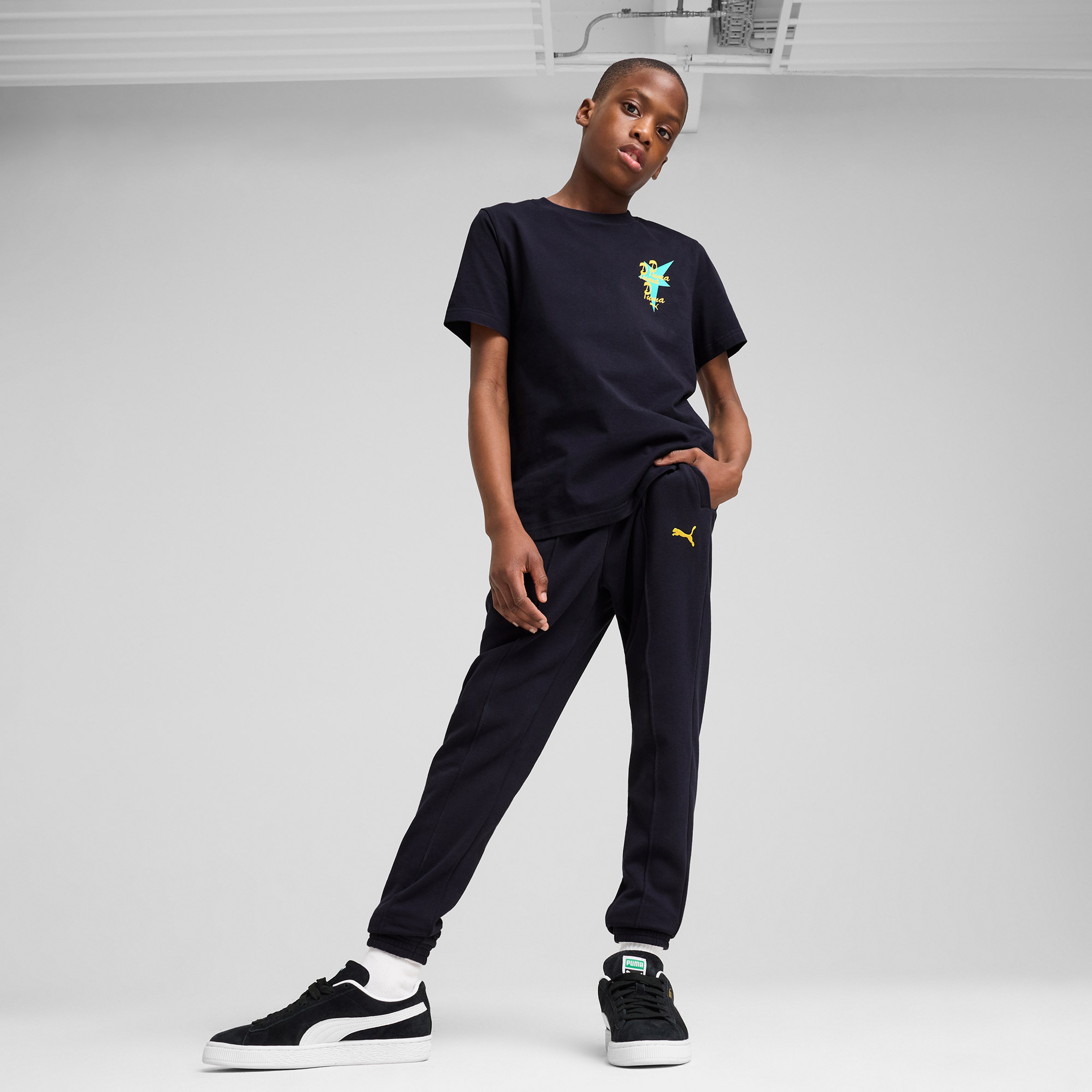 Puma Road To Unity Graphic Çocuk Lacivert T-Shirt