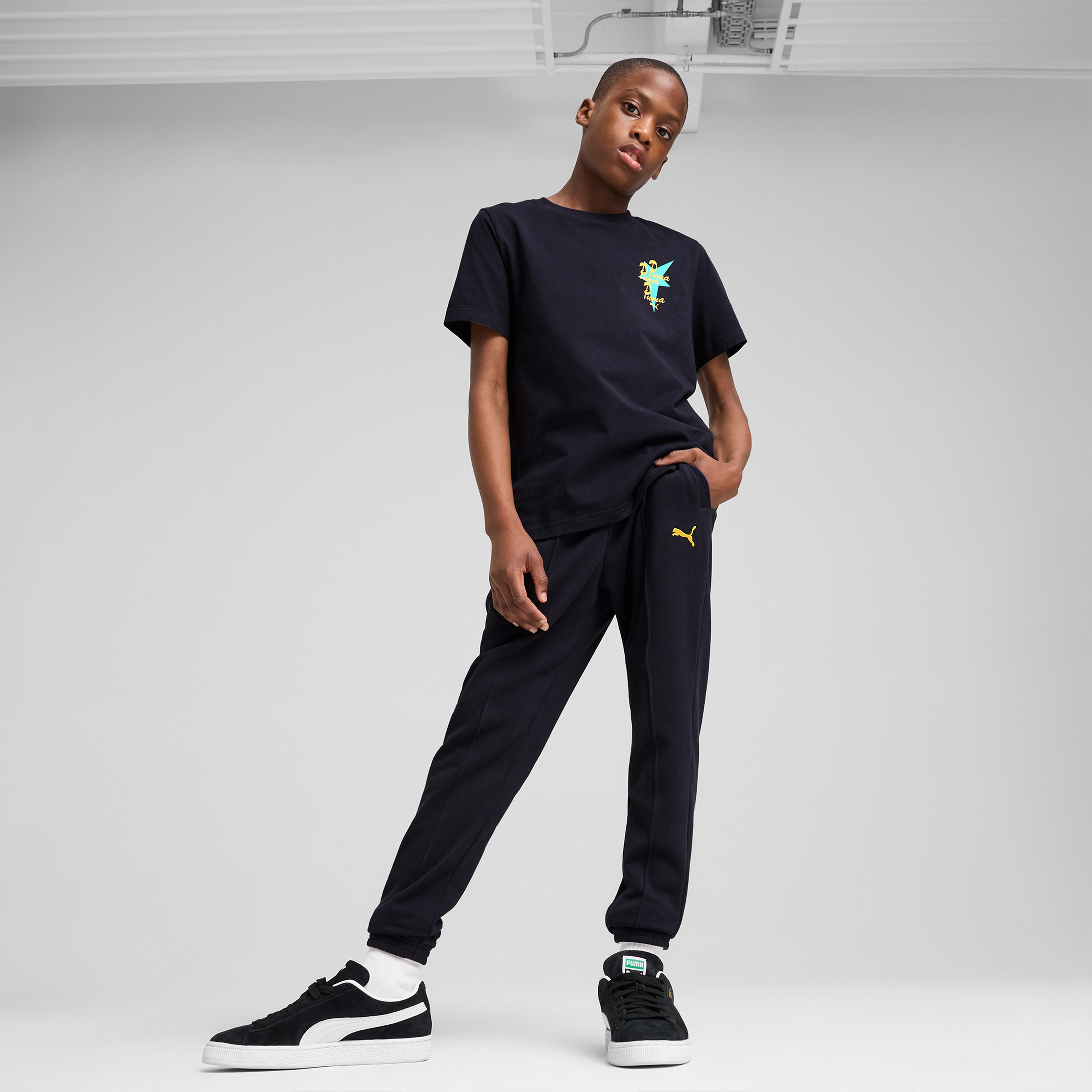 Puma Road To Unity Graphic Çocuk Lacivert T-Shirt