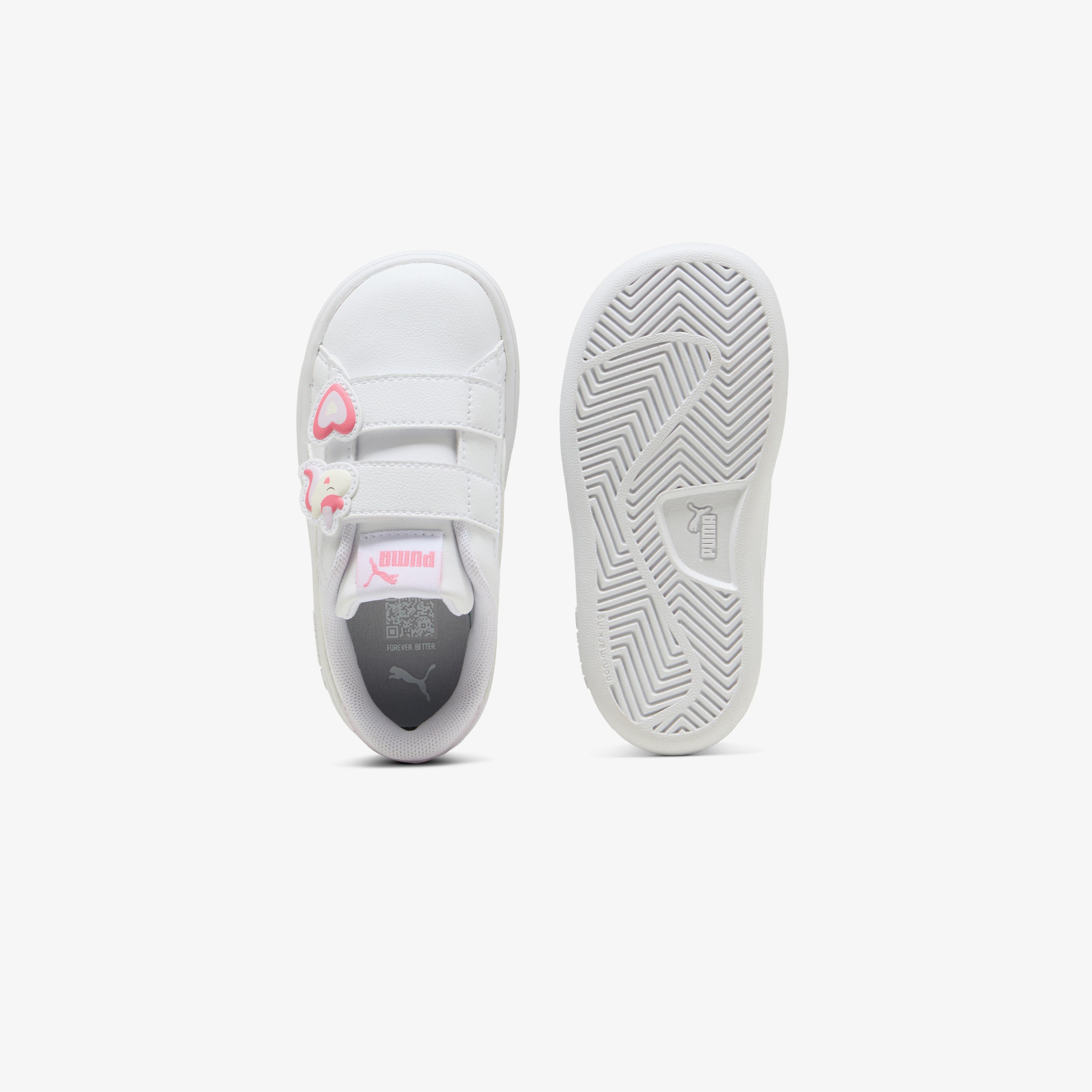 Puma Smash 3.0 Badges Bebek Beyaz Spor Ayakkabı